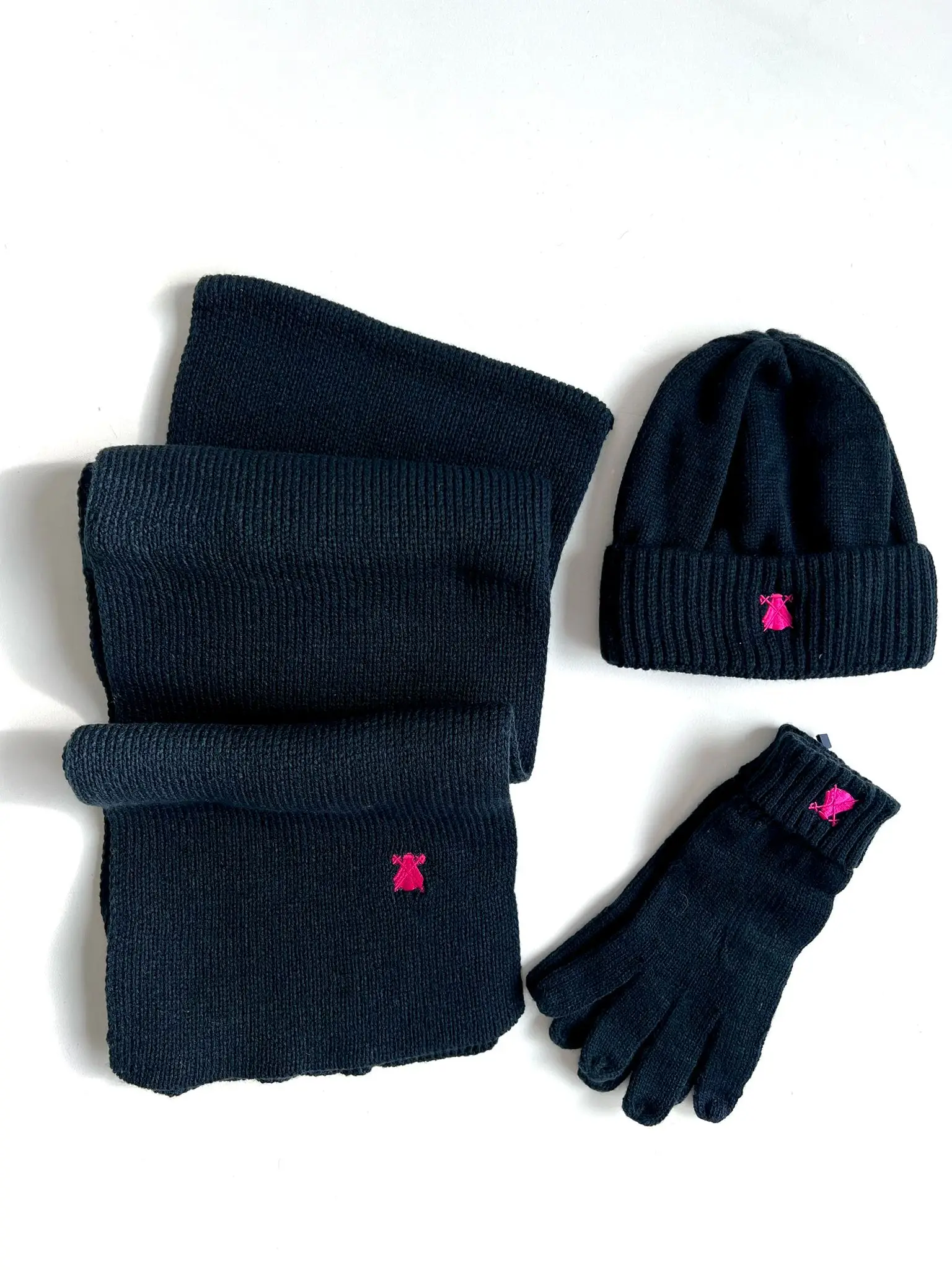 Pack de Gorro, Guantes y Bufanda Azul Marino Unisex - Image 4