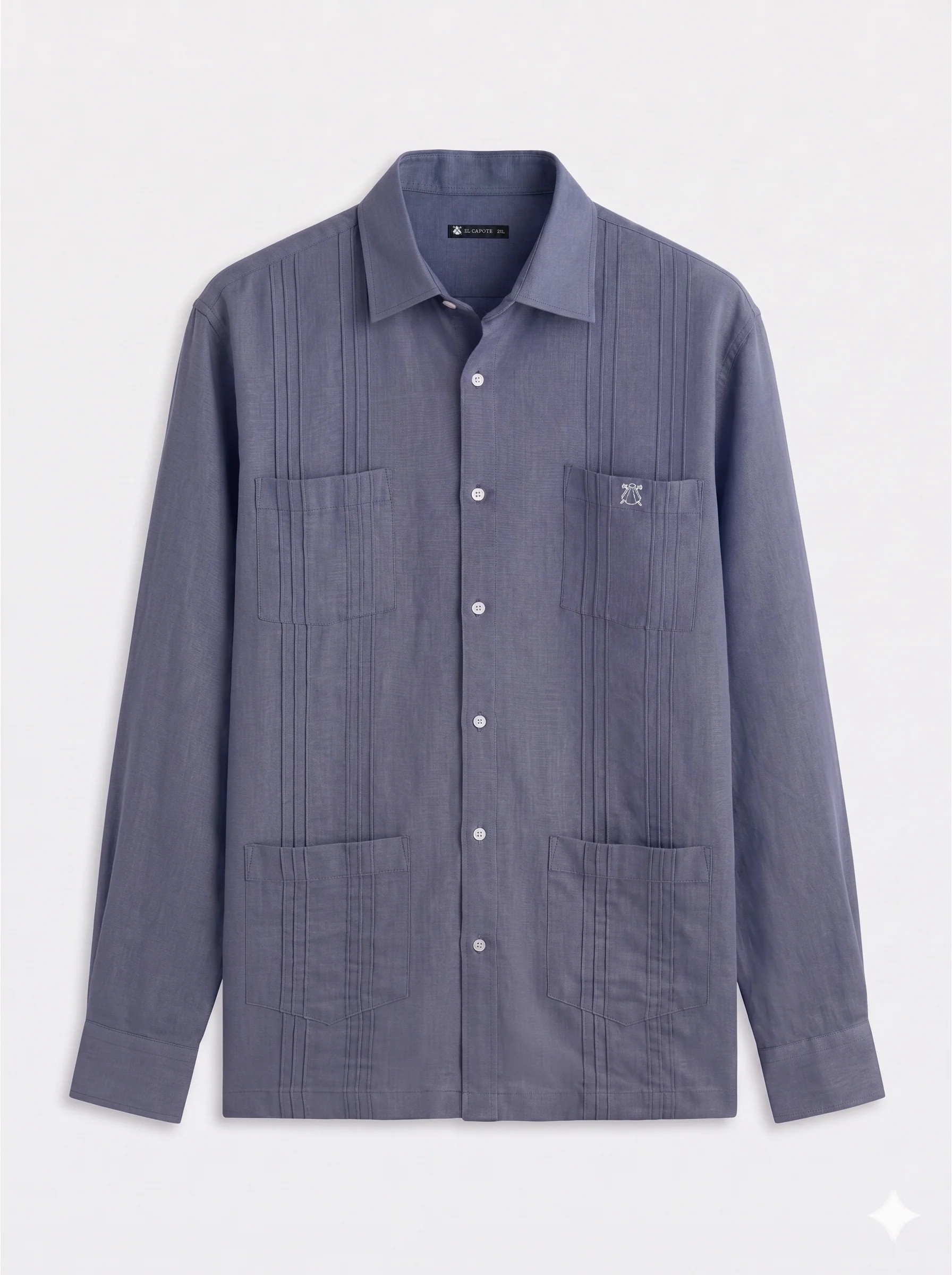 Guayabera Azul Petróleo Hombre - Image 2