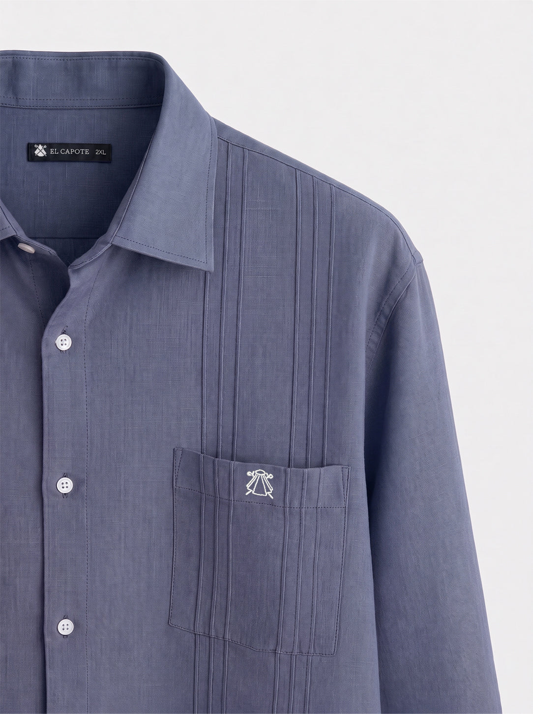 Guayabera Azul Petróleo Hombre - Image 3