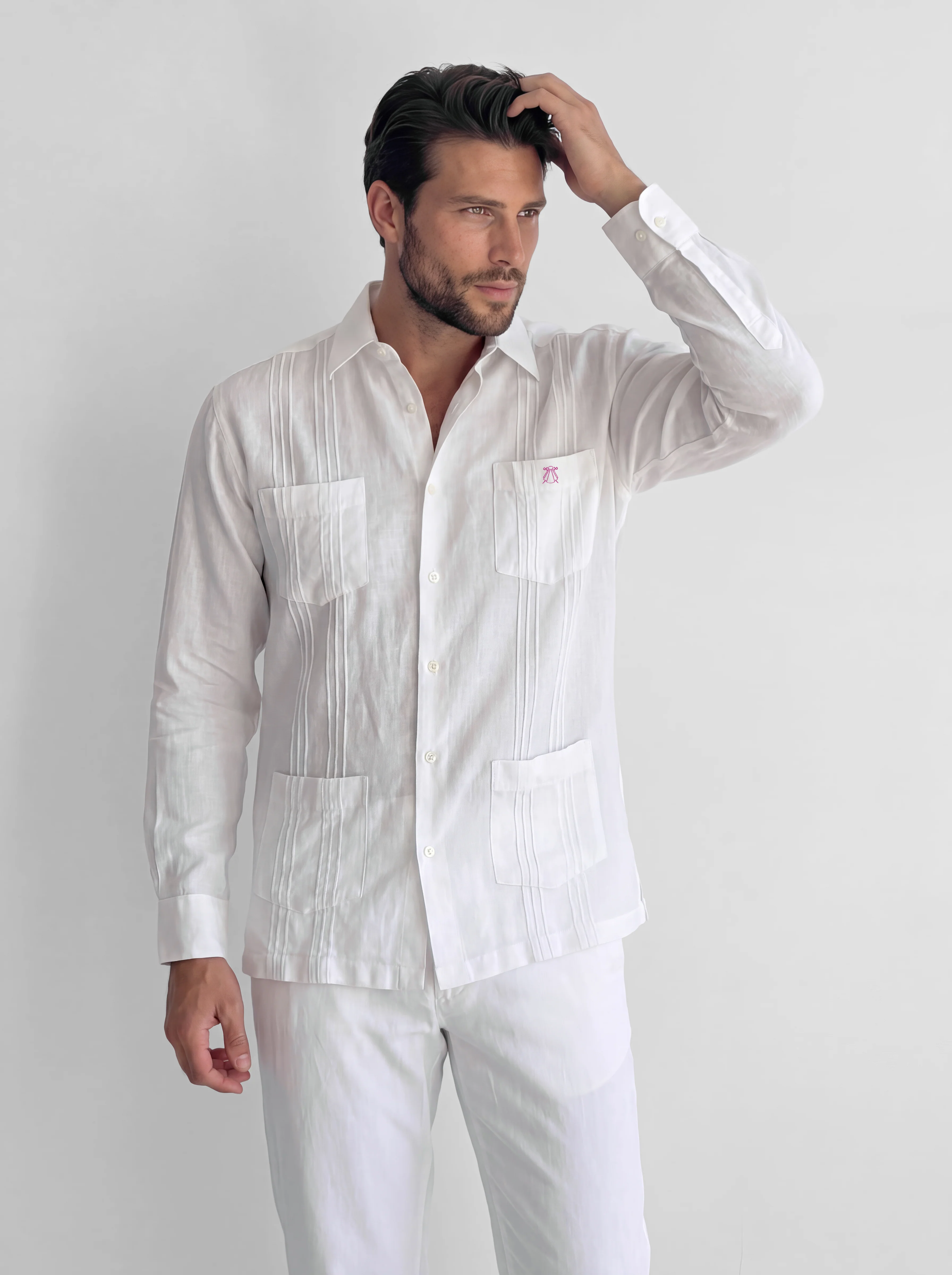 Guayabera Blanca Hombre