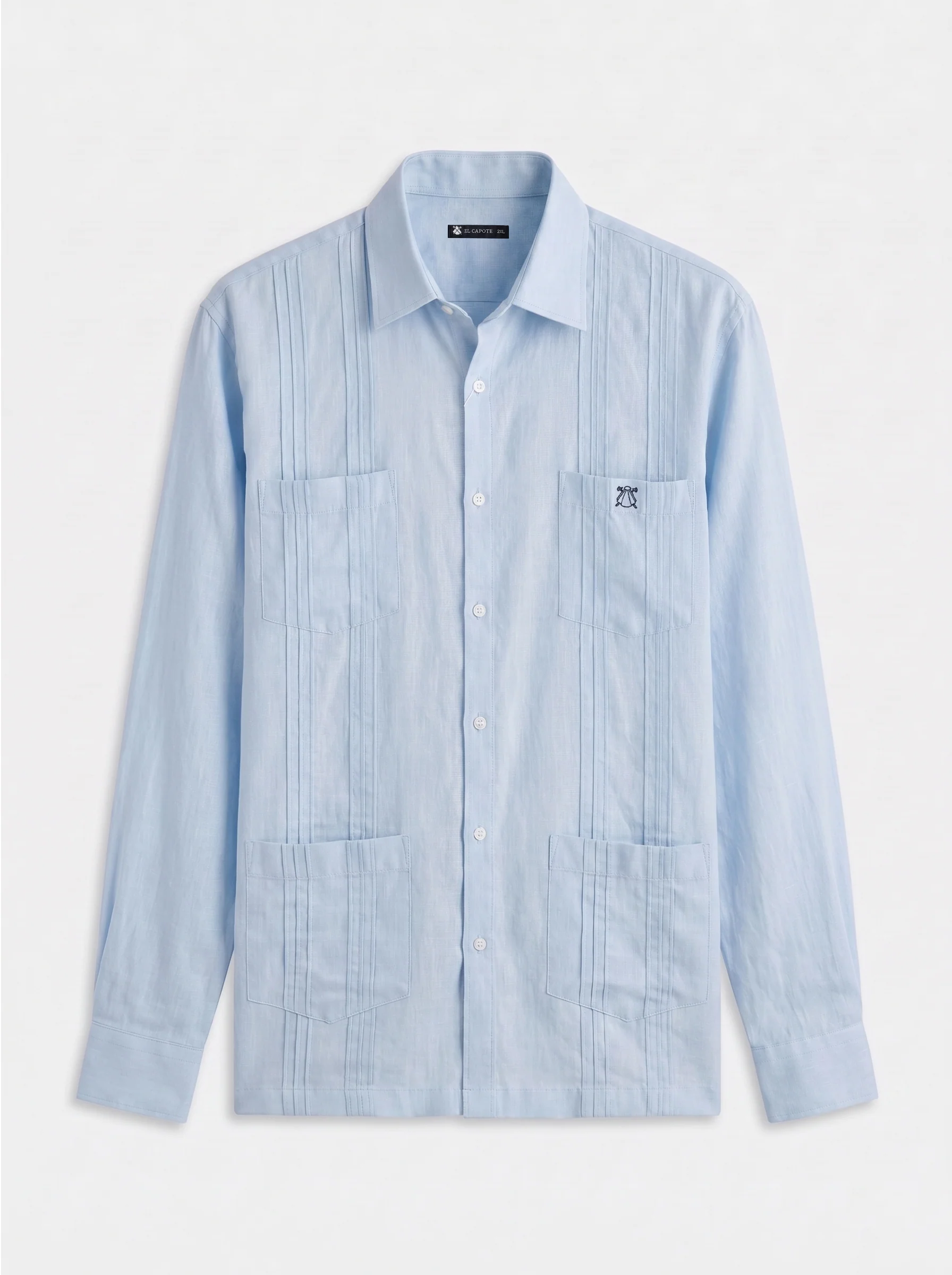 Guayabera Celeste Claro Hombre - Image 2