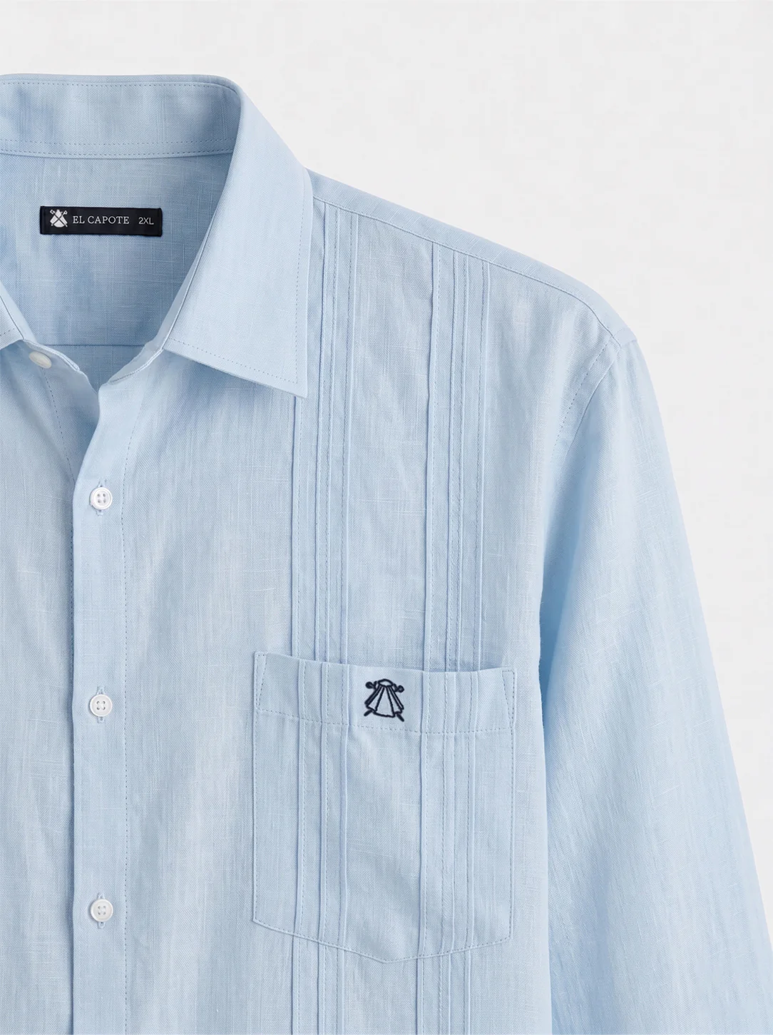 Guayabera Celeste Claro Hombre - Image 4