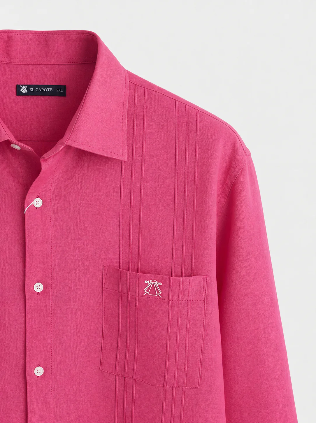 Guayabera Rosa Capote Hombre - Image 4