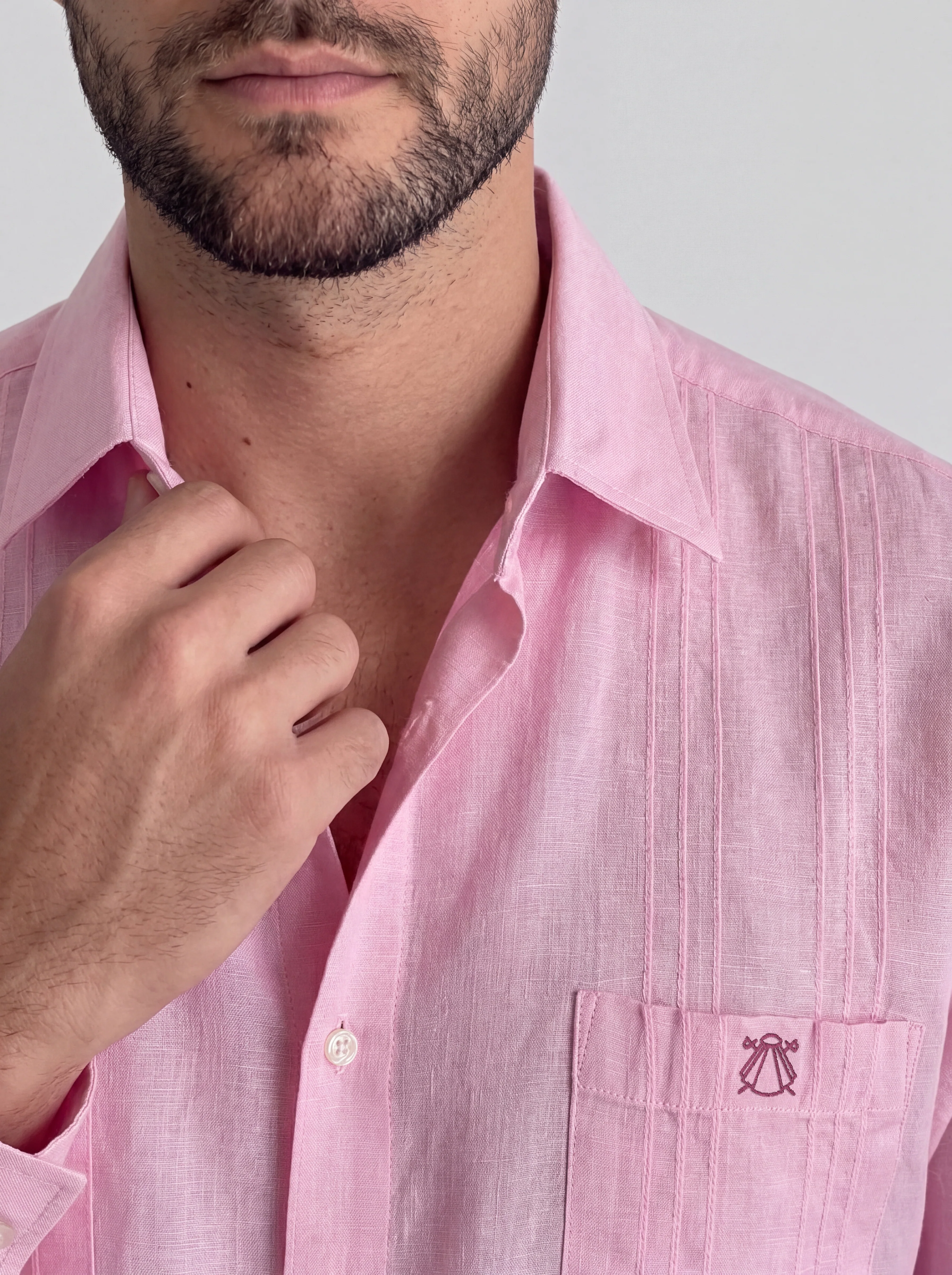 Guayabera Rosa Palo Hombre - Image 3