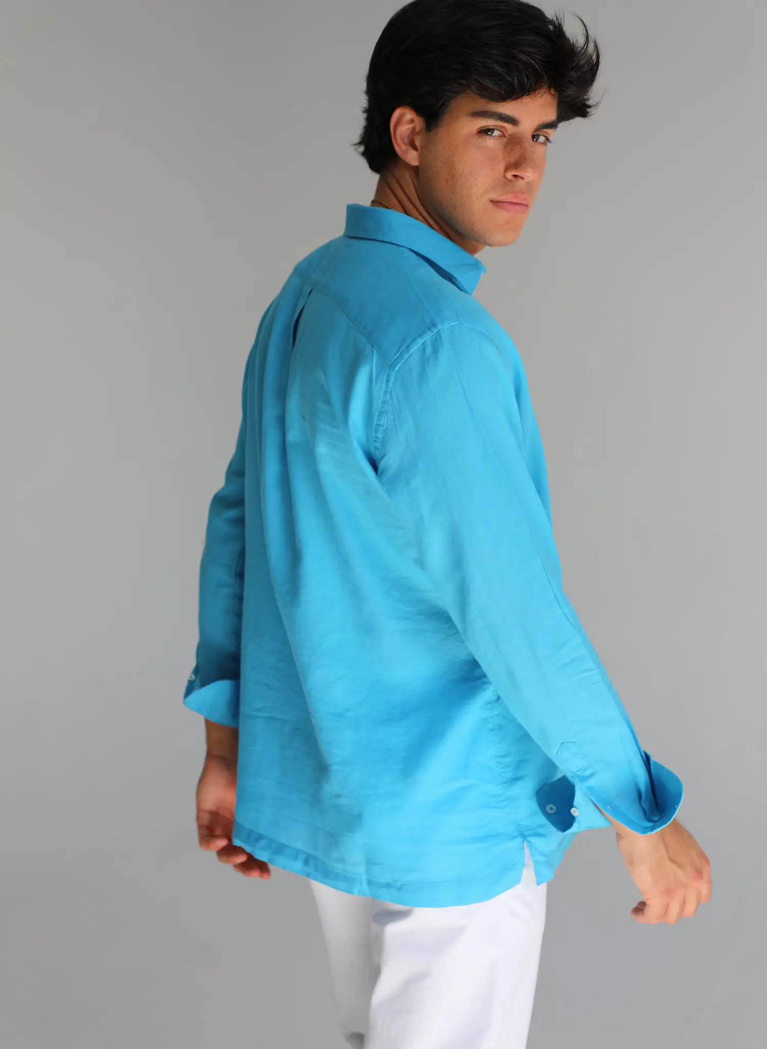 Guayabera Turquesa Shibuya Hombre - Image 3