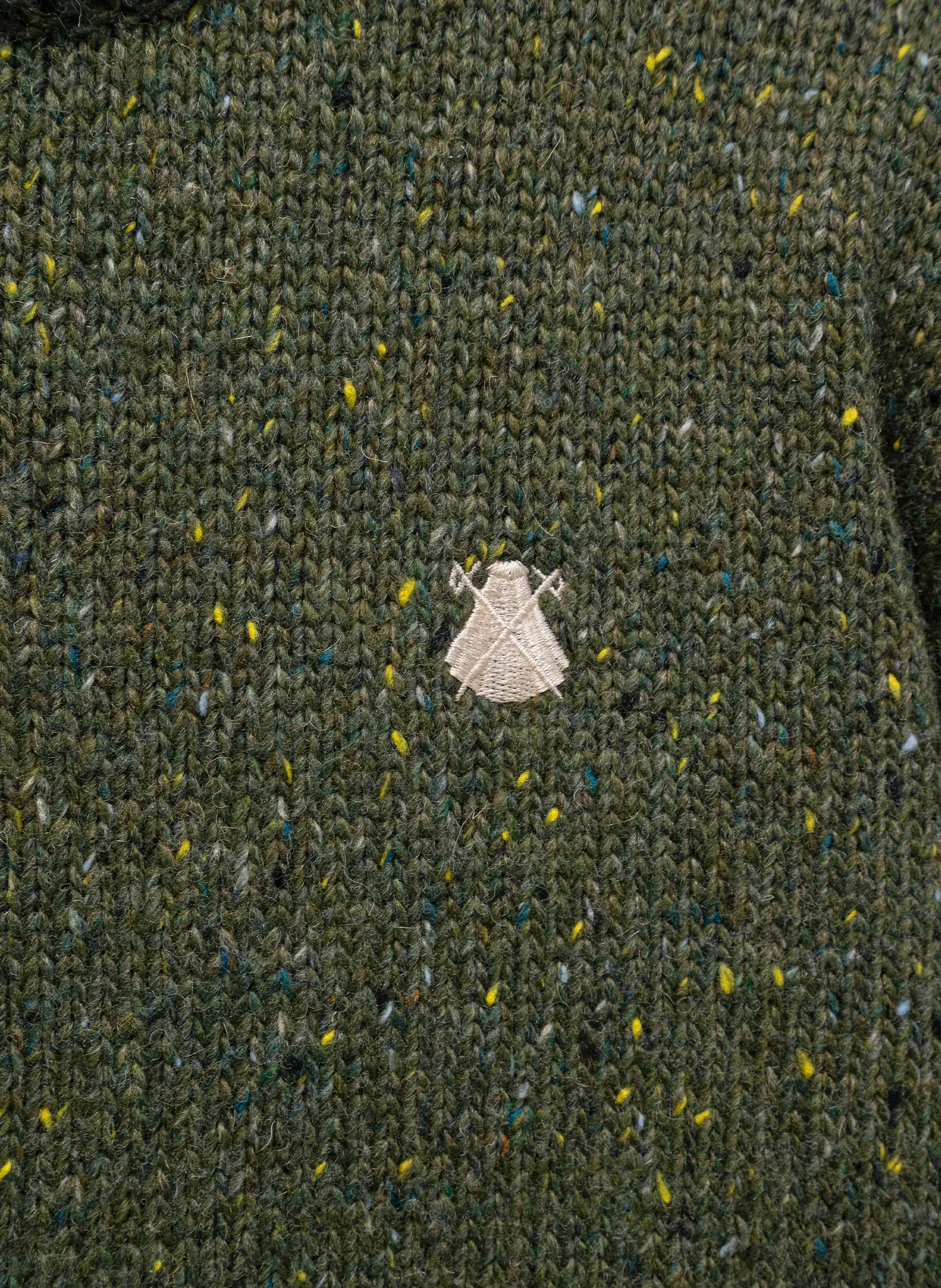 Jersey Verde Caza Jaspeado Cuello Caja Hombre - Image 3