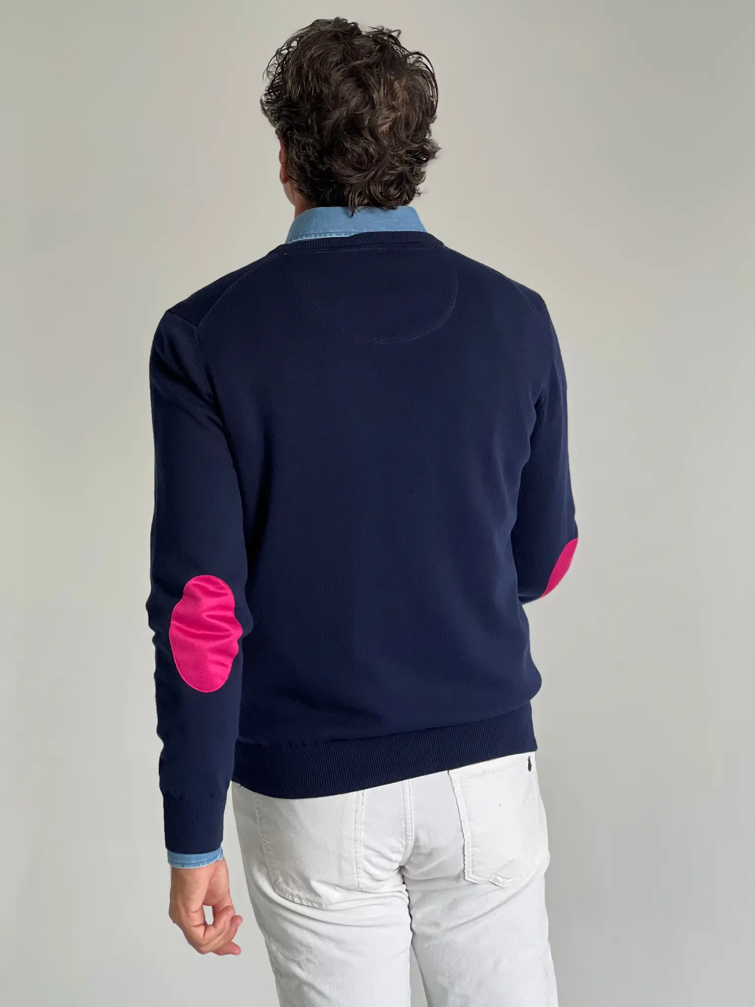 Jersey Azul Marino Coderas Rosa Hombre - Image 5