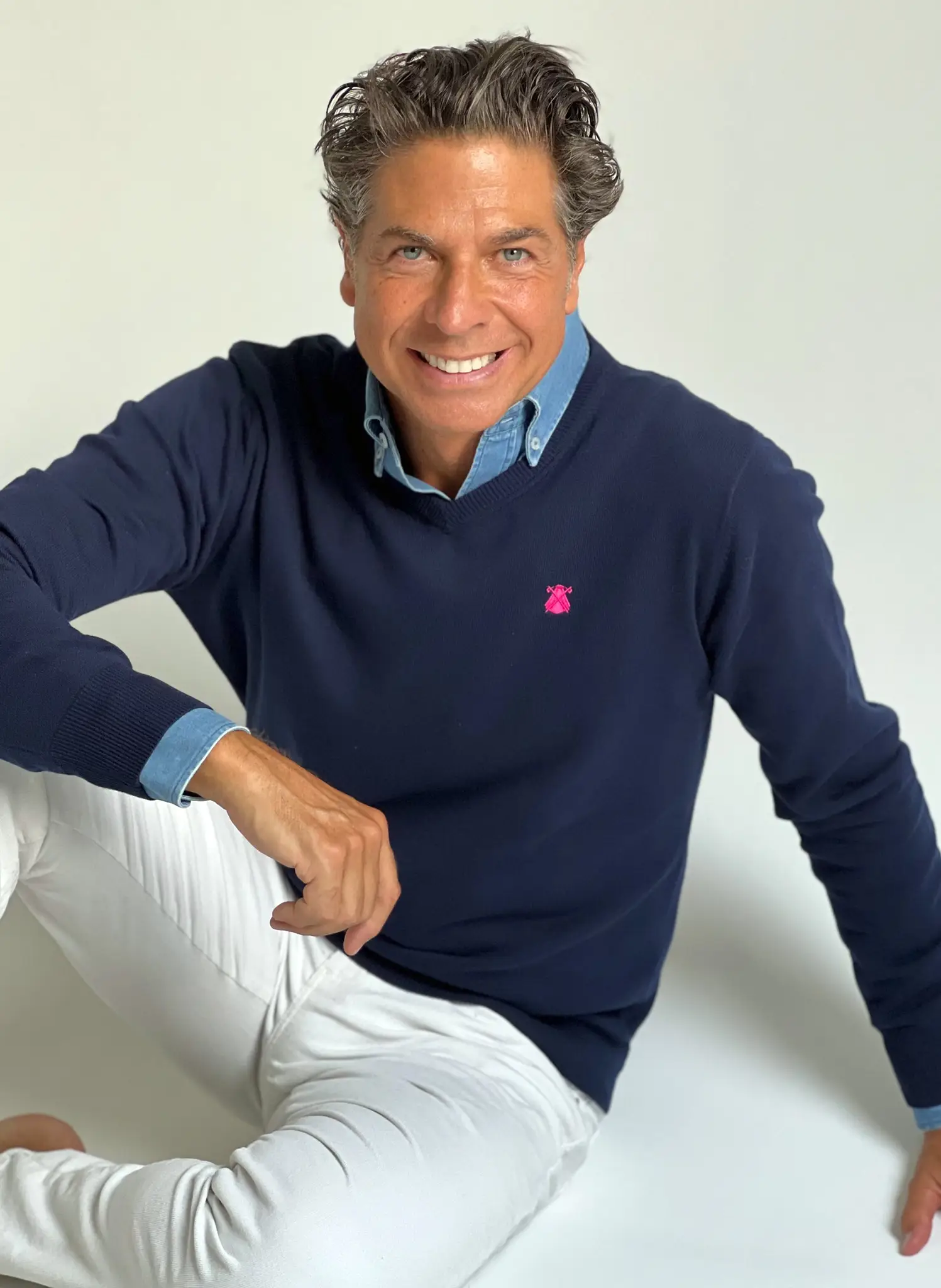 Jersey Azul Marino Coderas Rosa Hombre - Image 6