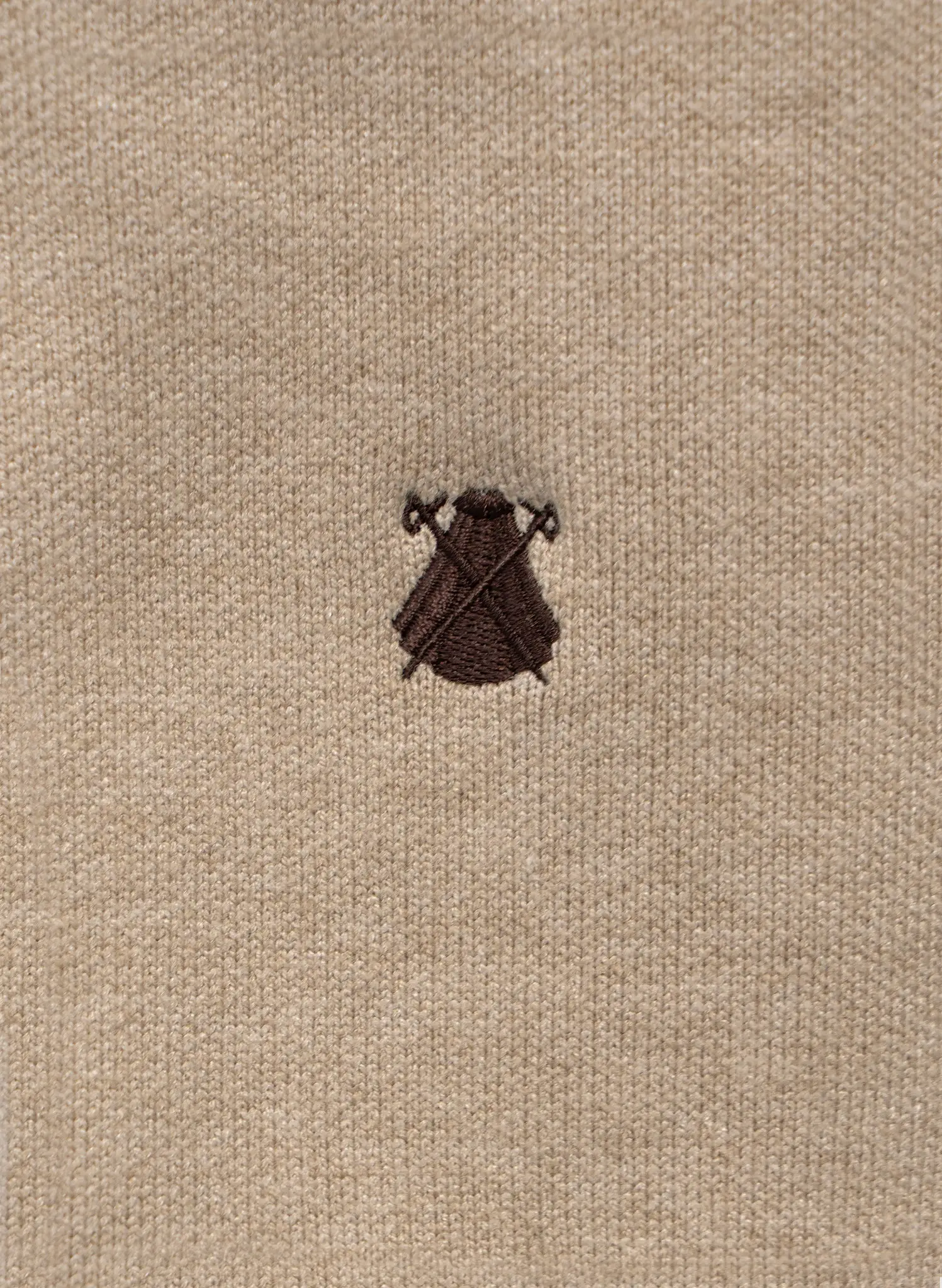 Jersey Beige Cuello Caja Mujer - Image 3