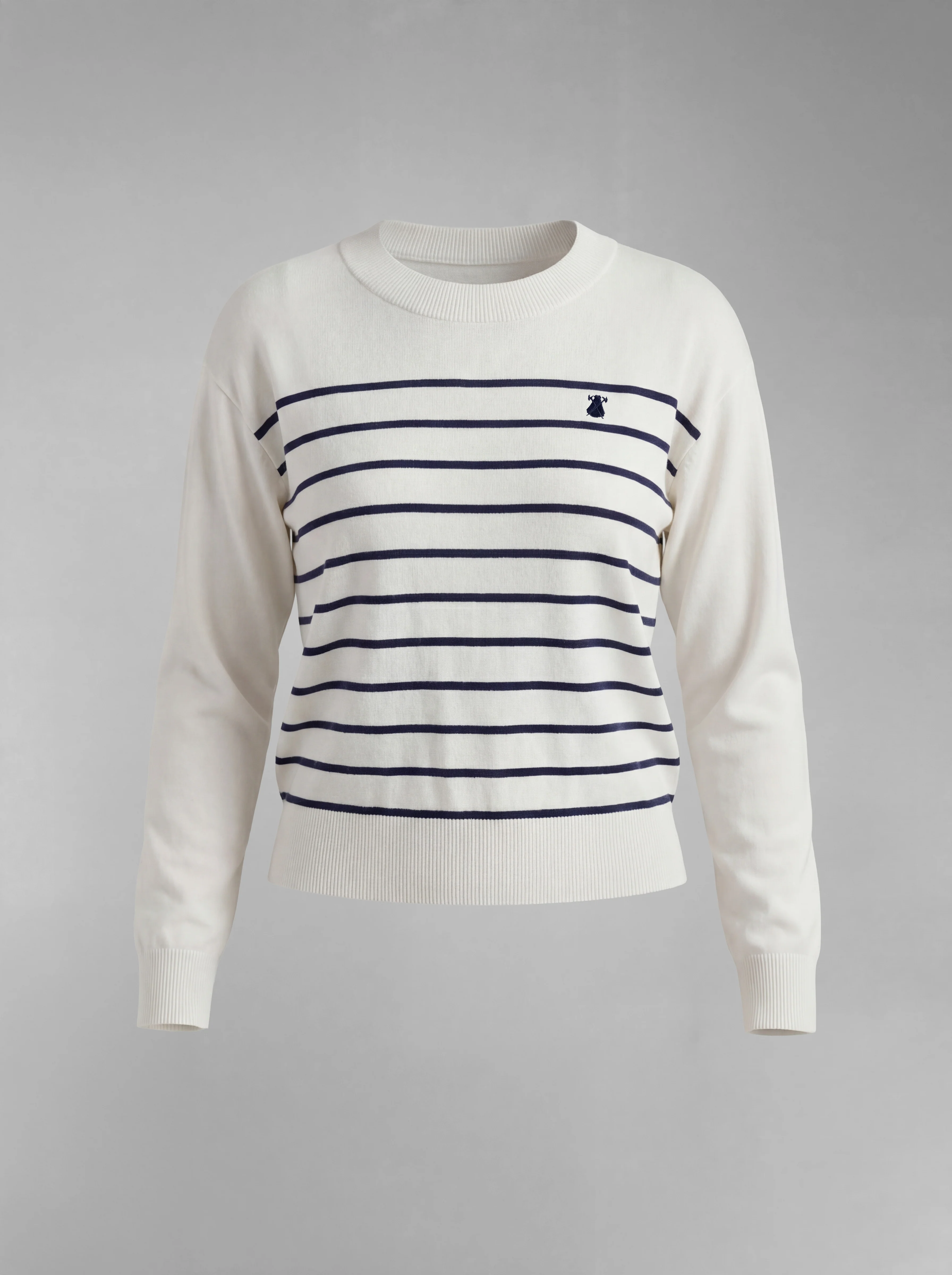 Jersey Blanco Punto Marinero Manga Larga Mujer - Image 3
