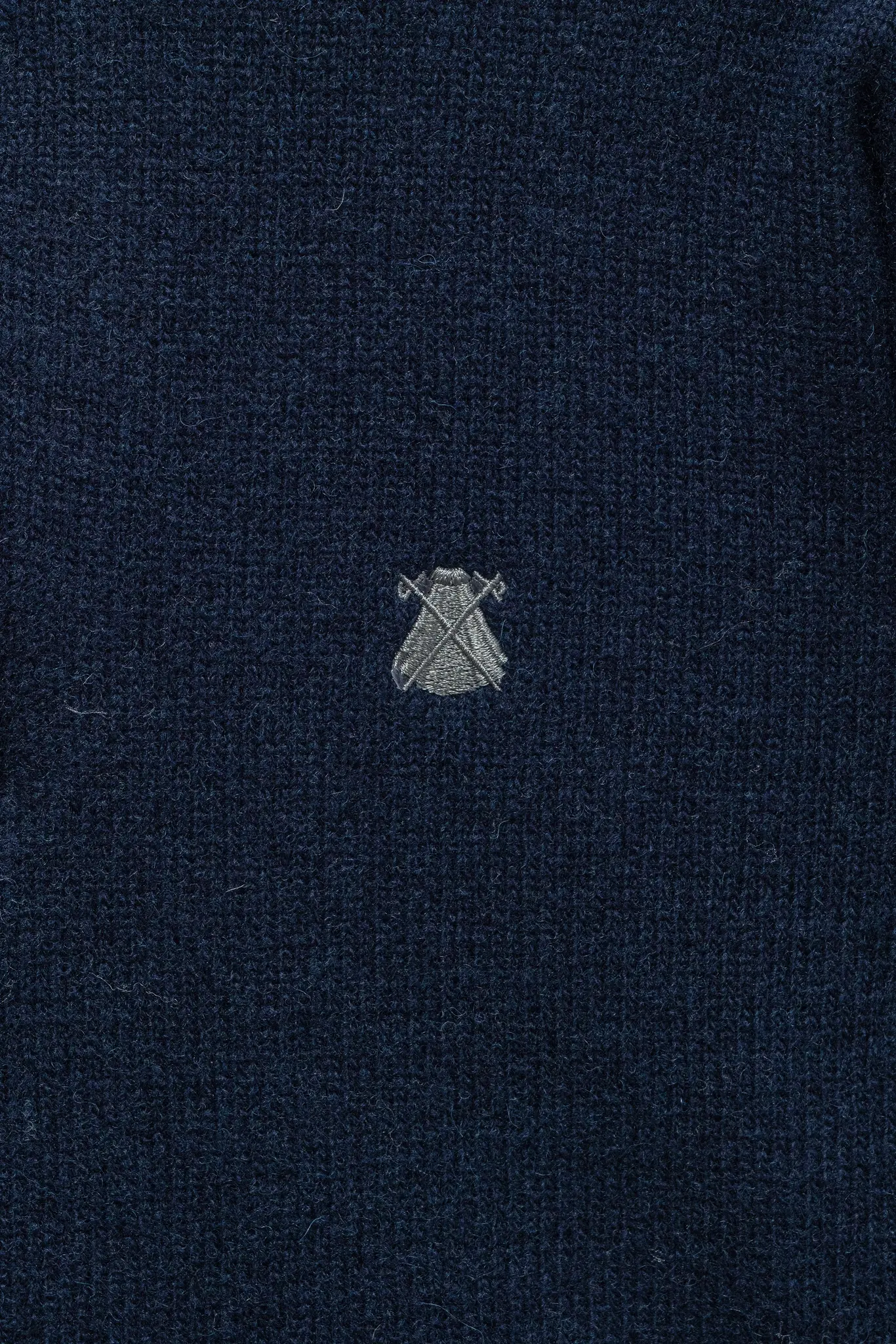 Jersey Azul Lambswool Cuello Cremallera Hombre - Image 3
