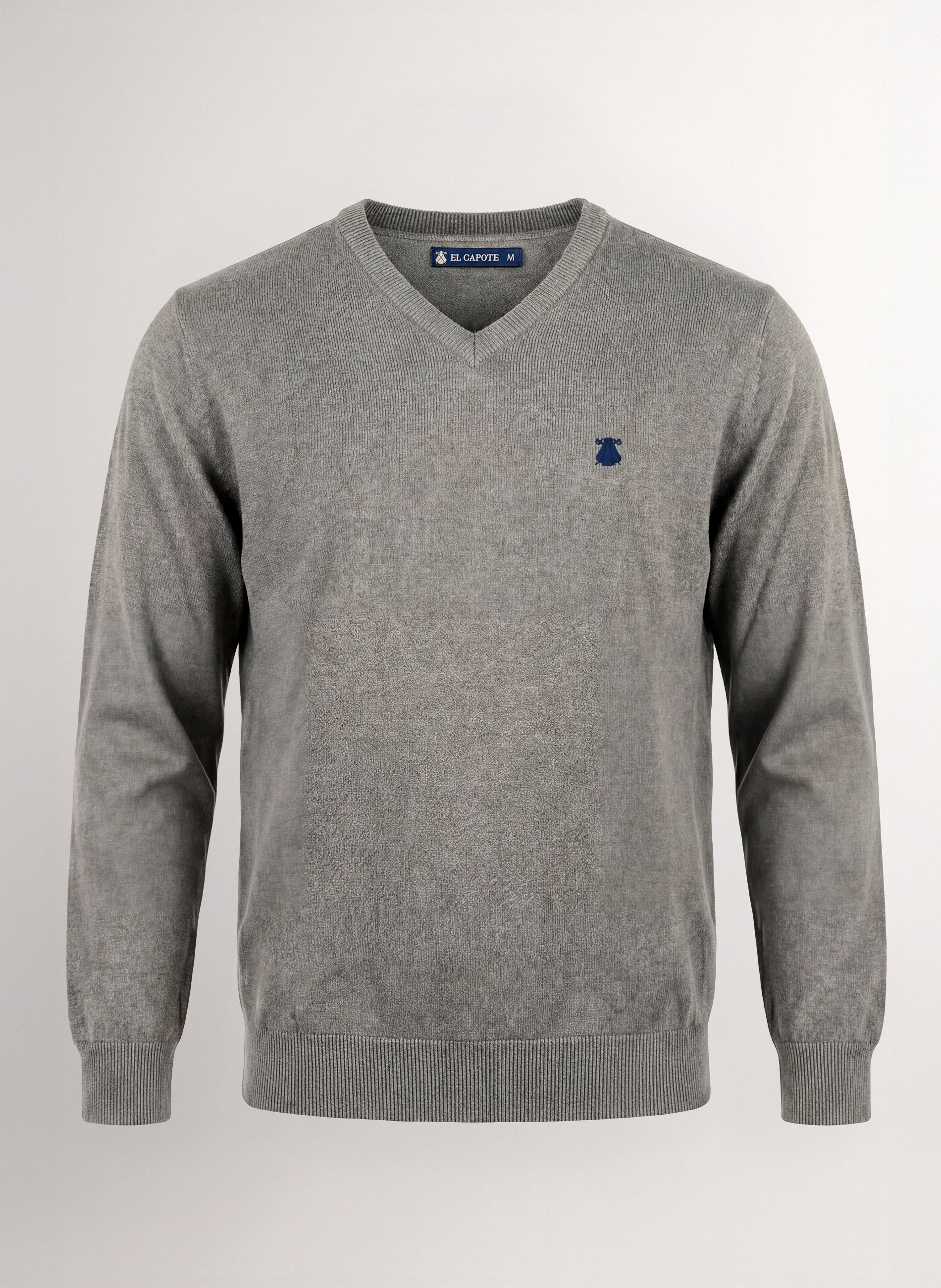 Jersey Cuello Pico Gris Hombre - Image 2