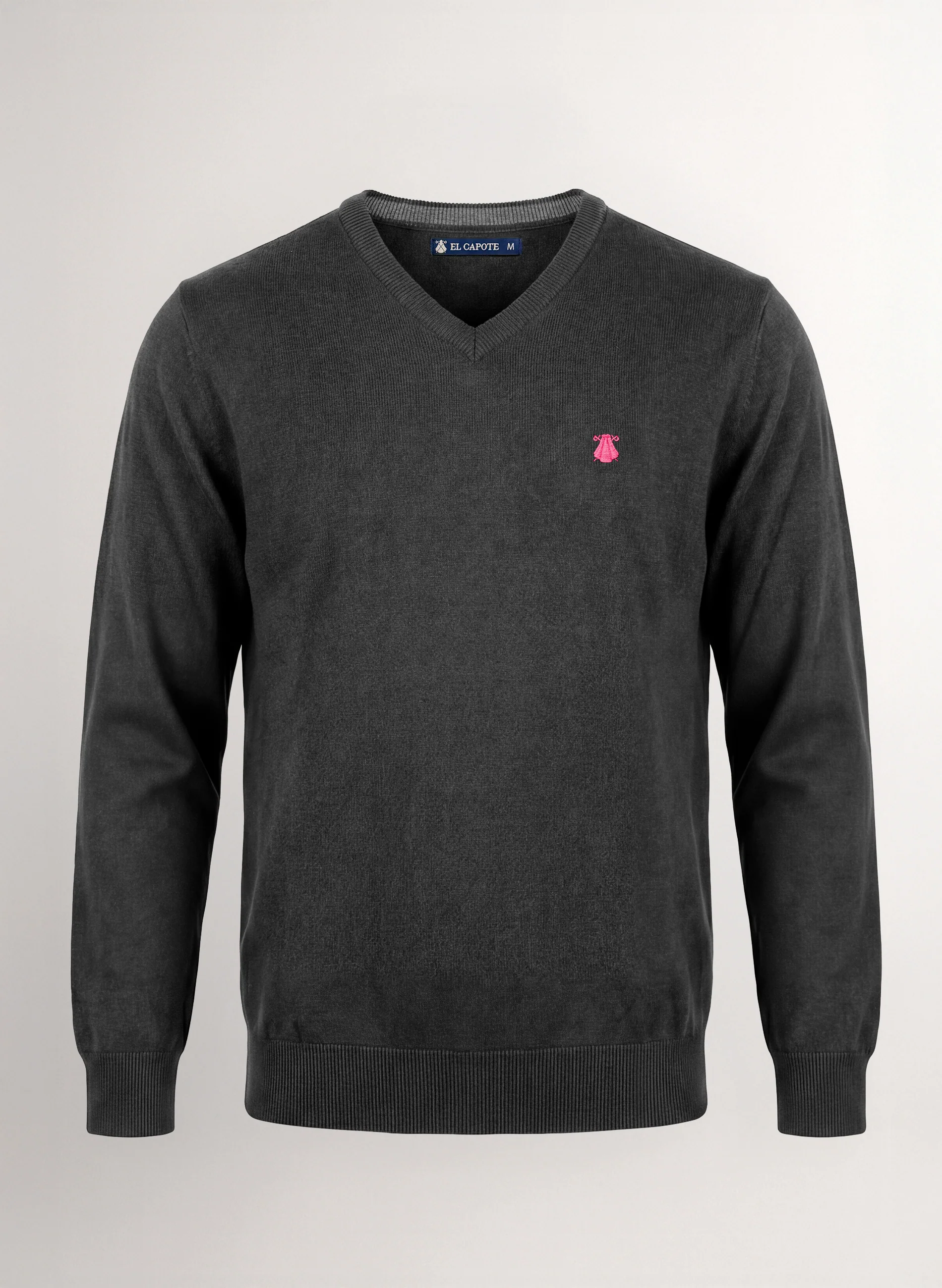 Jersey Cuello Pico Gris Marengo Hombre - Image 2