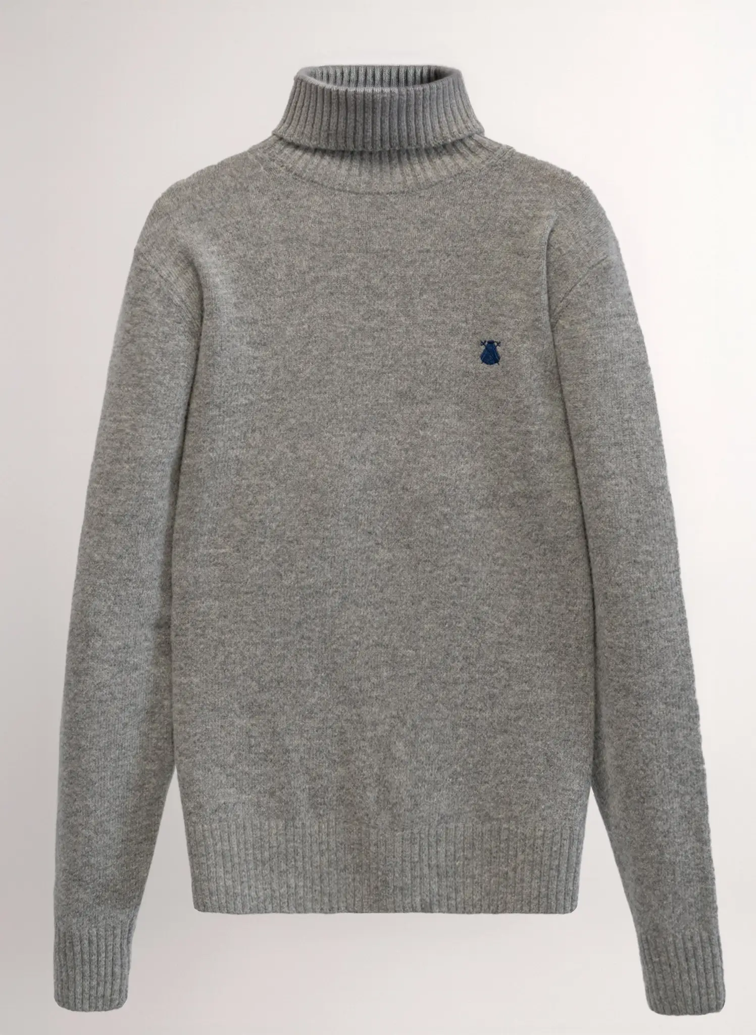 Jersey Gris Lambswool Cuello Alto Hombre - Image 2