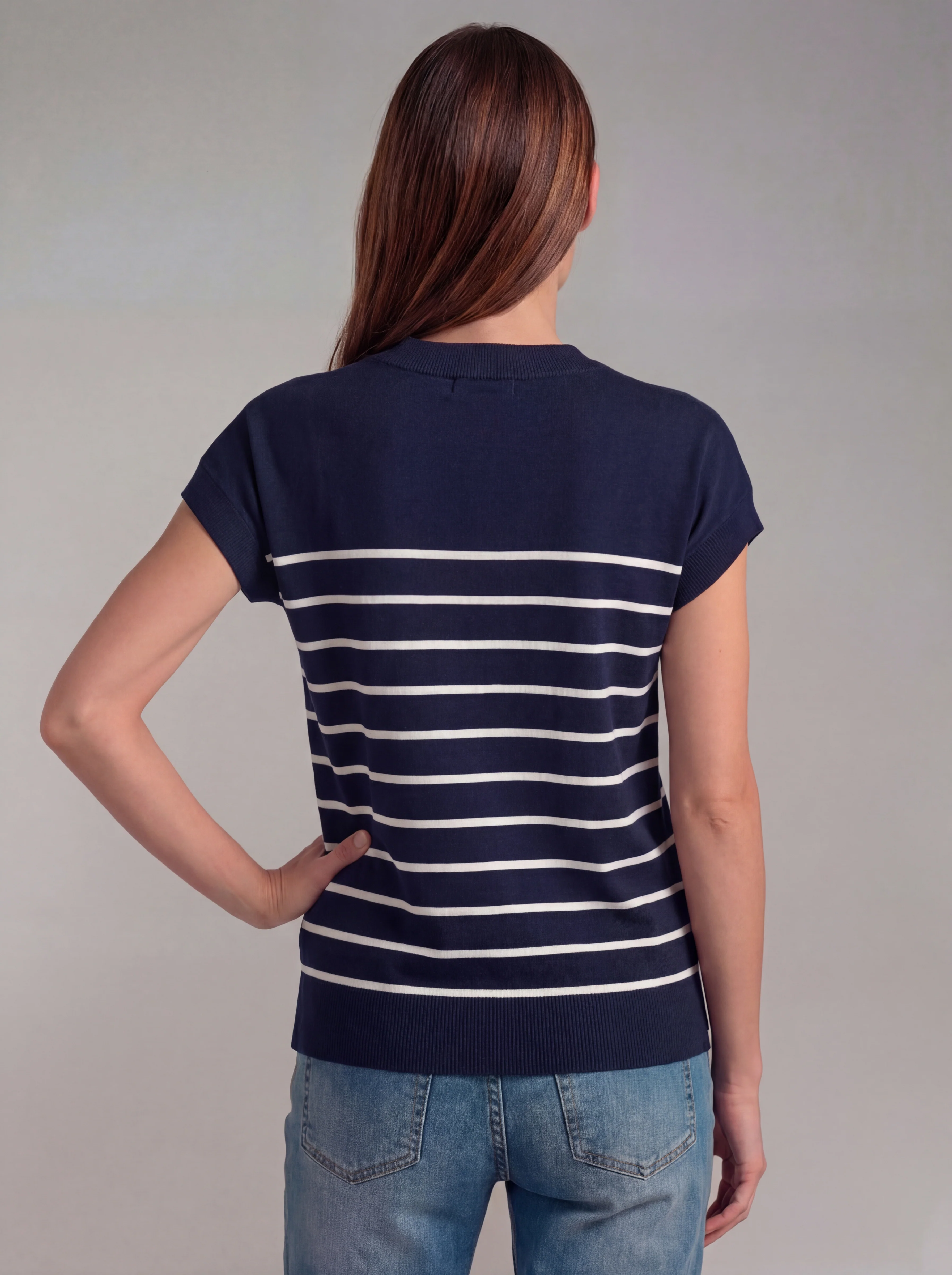 Jersey Azul Punto Marinero Mujer - Image 3