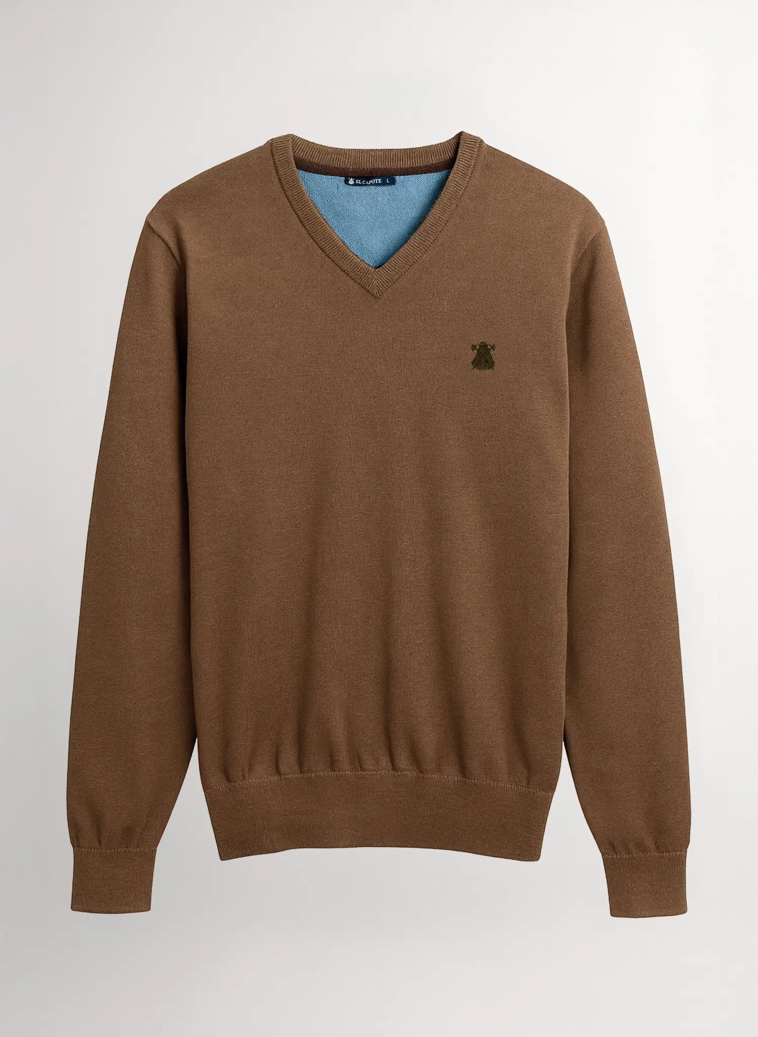 Jersey Marrón de Pico Coderas Hombre - Image 2