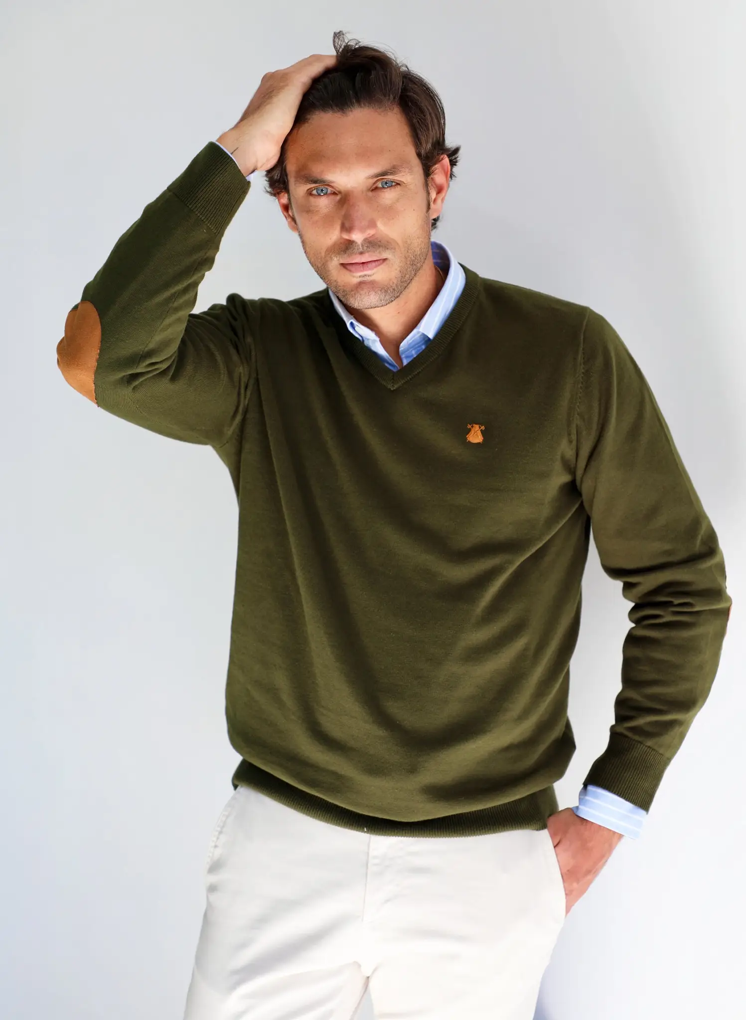 Jersey Verde Caza de Pico Coderas Hombre - Image 4