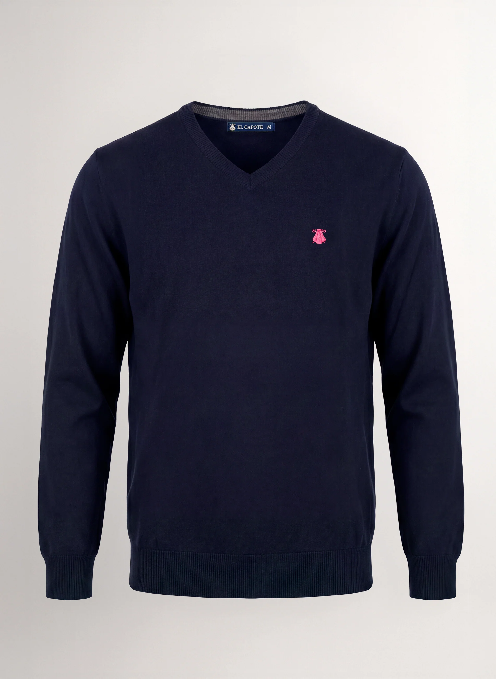 Jersey Cuello Pico Azul Marino Hombre - Image 2