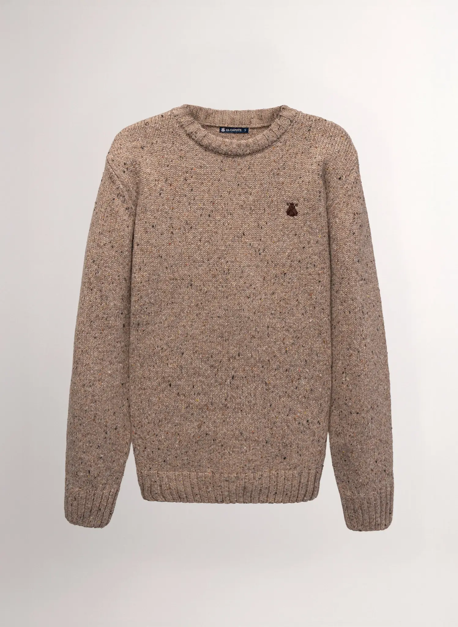 Jersey Camel Jaspeado Cuello Caja Hombre - Image 2