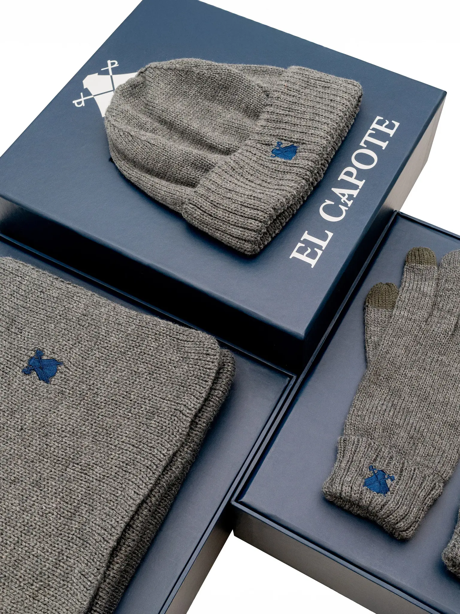 Pack de Gorro, Guantes y Bufanda Gris Unisex - Image 3