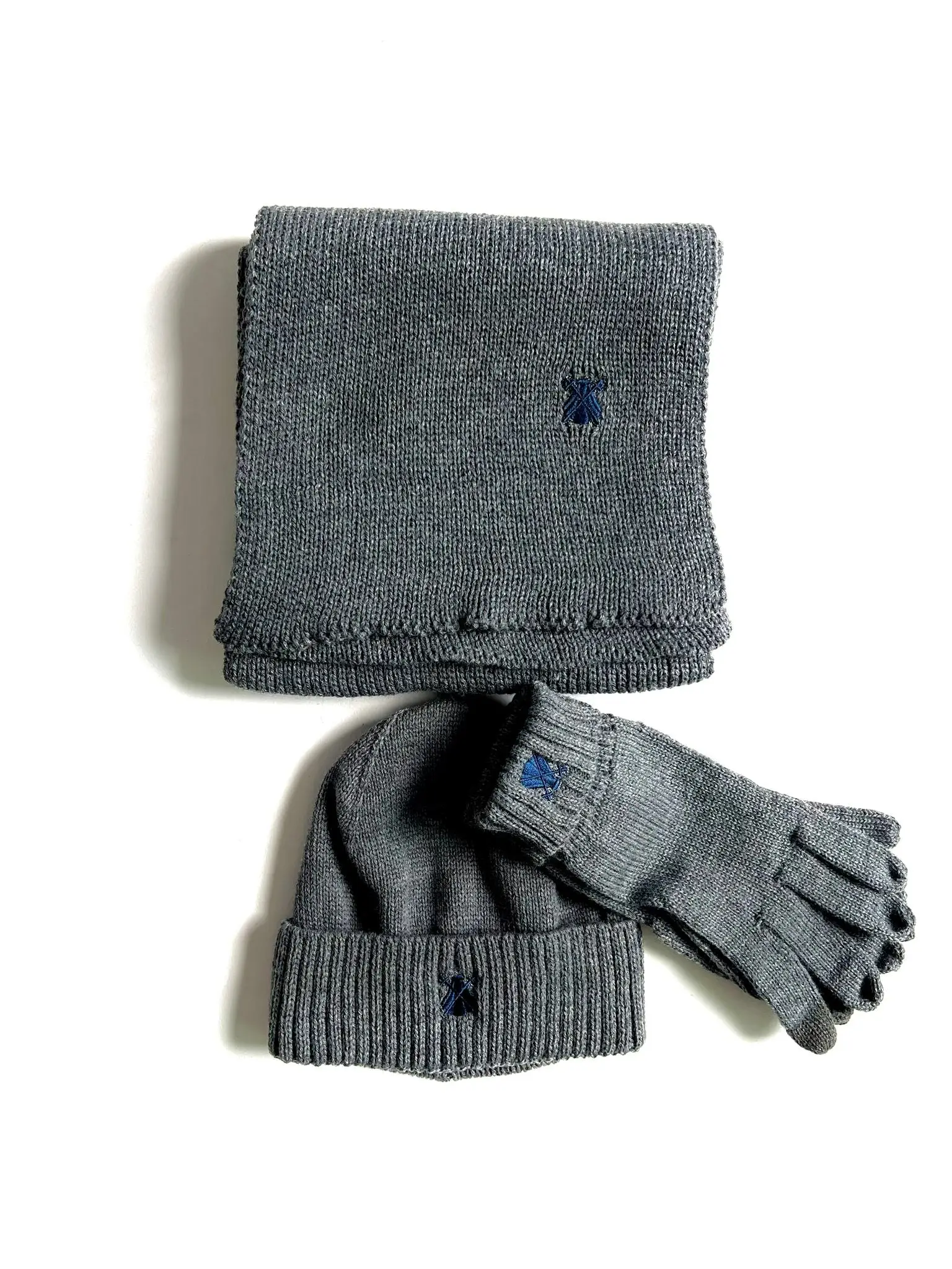 Pack de Gorro, Guantes y Bufanda Gris Unisex - Image 4