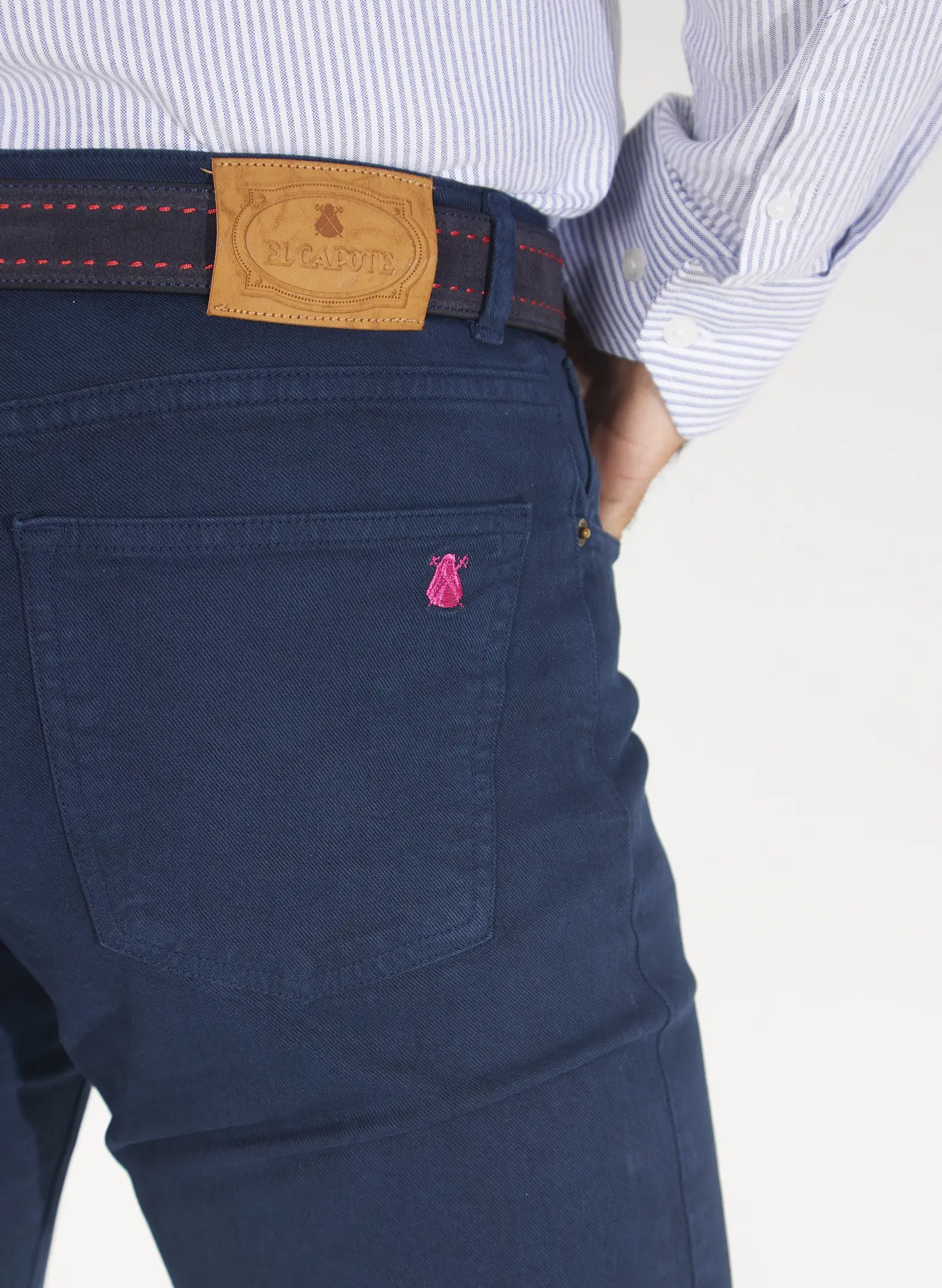 Pantalón 5 Bolsillos Azul Hombre - Image 4