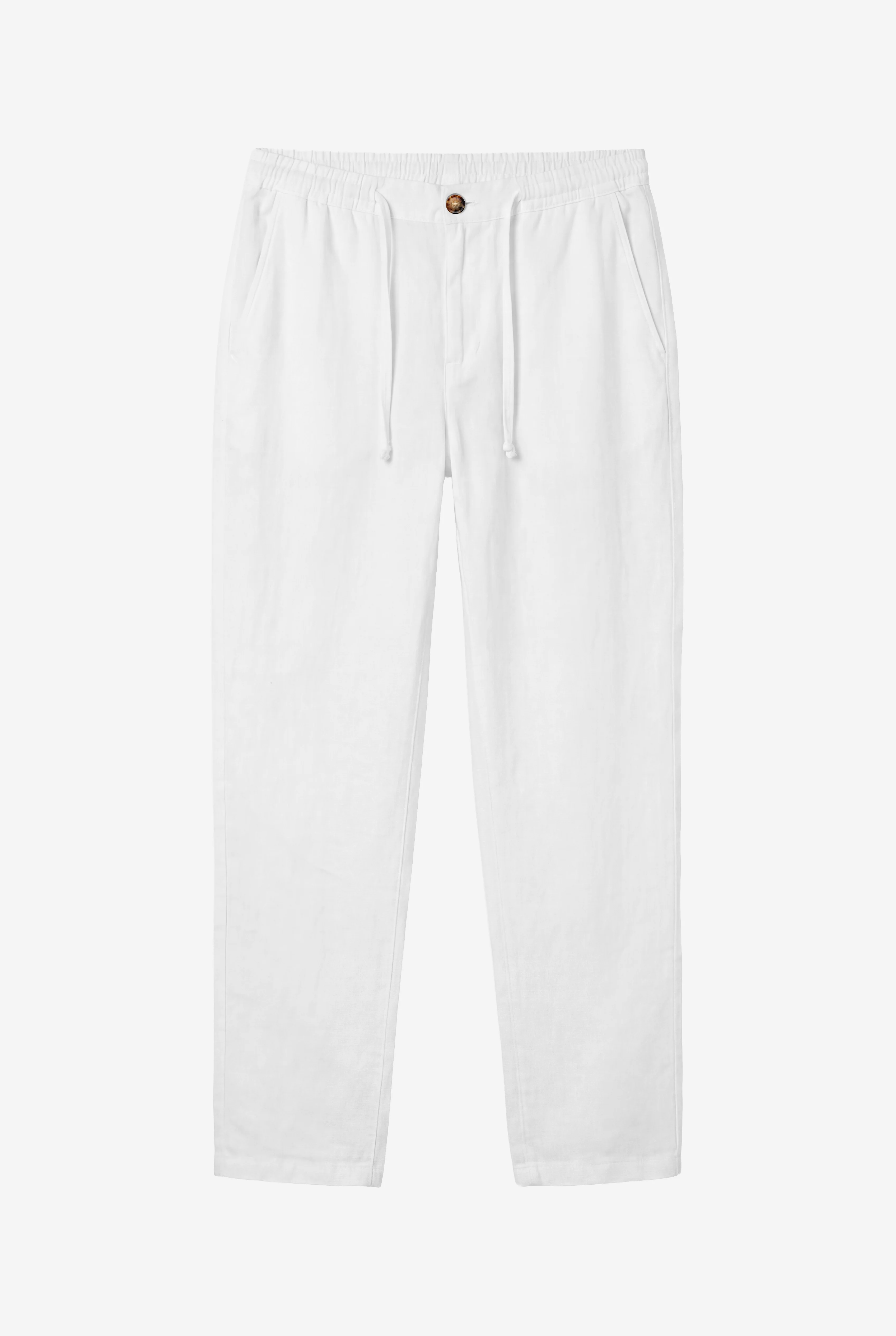 Pantalón Blanco Lino Cordón Hombre - Image 3