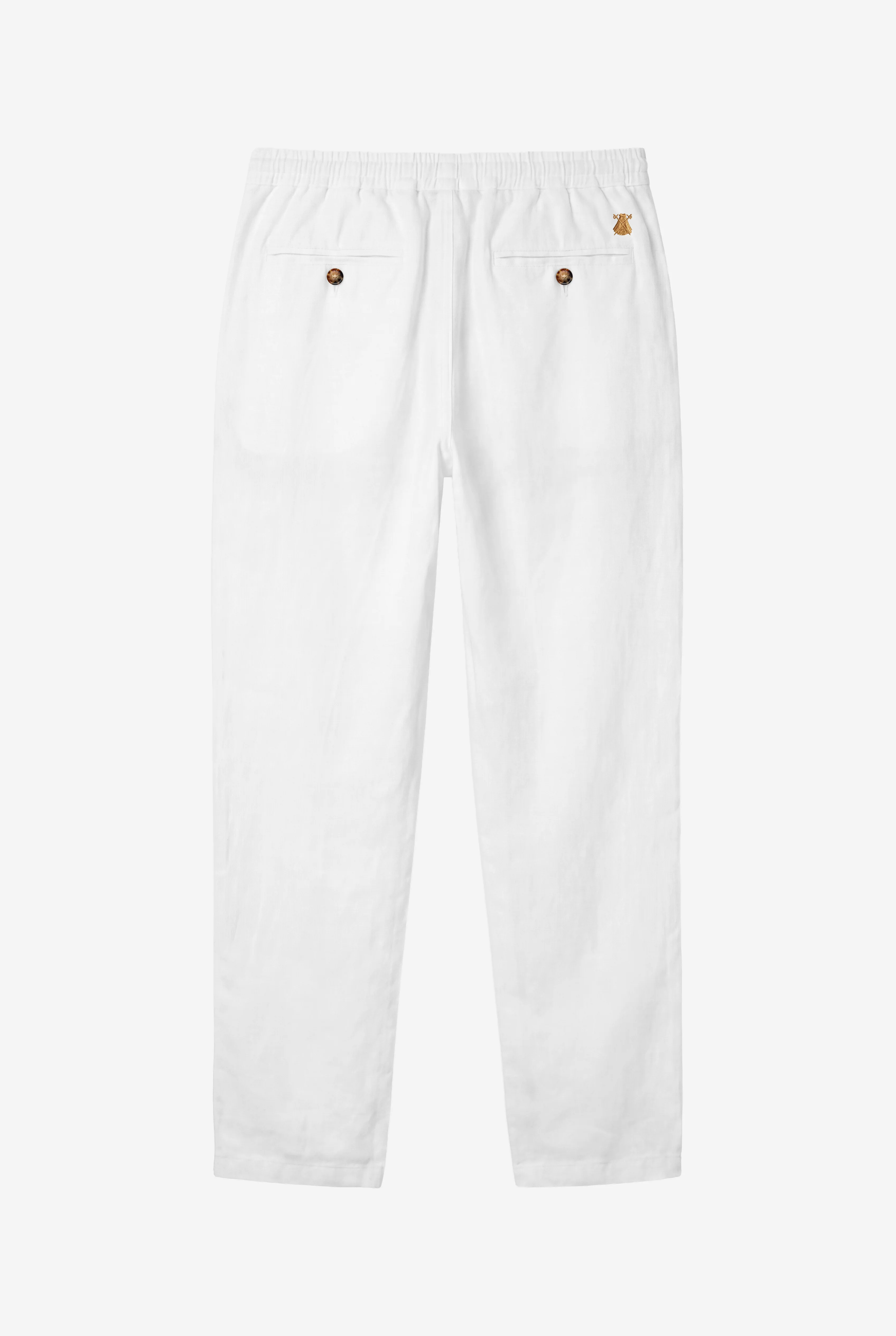 Pantalón Blanco Lino Cordón Hombre - Image 4