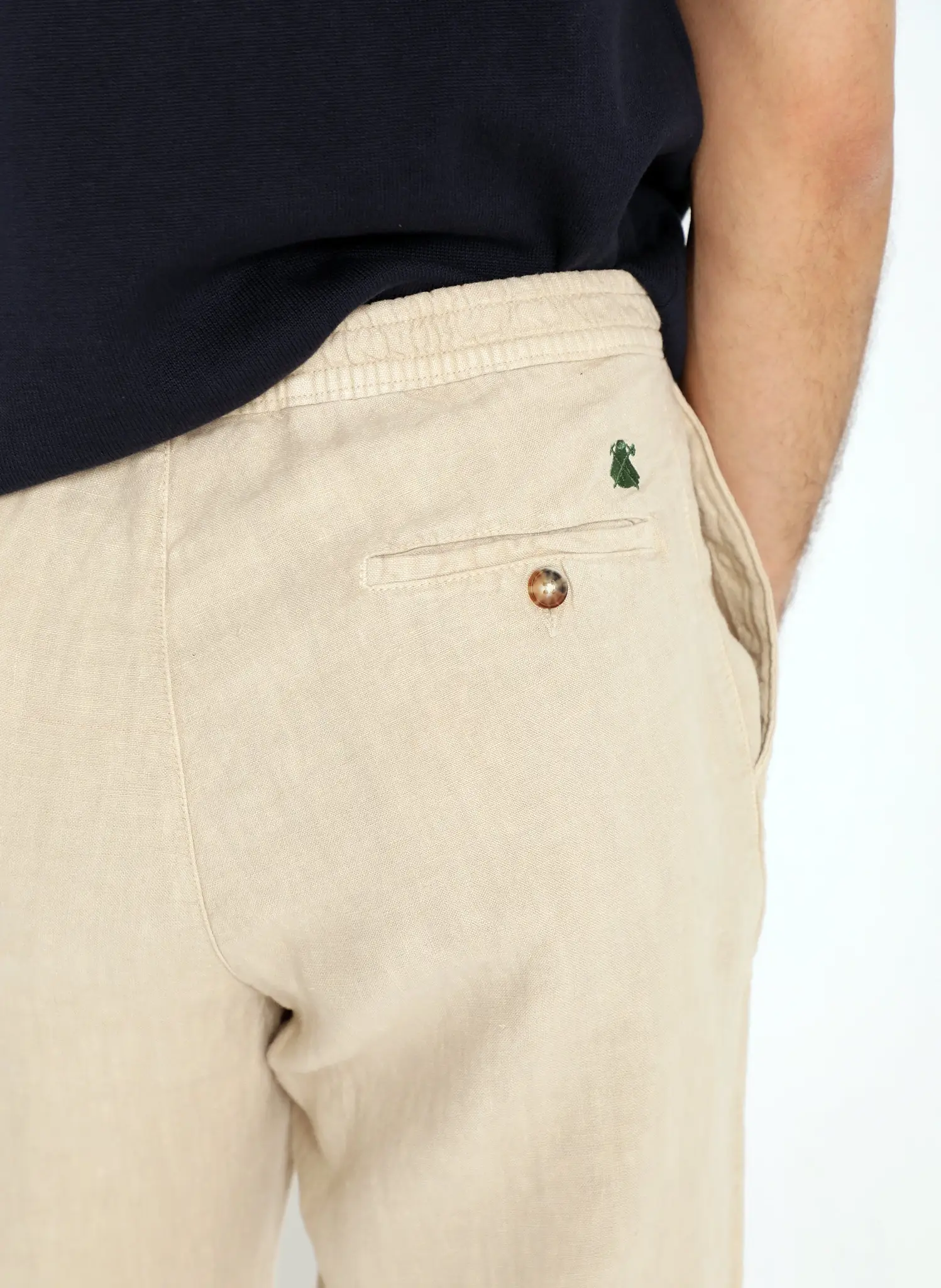 Pantalón Camel Lino Cordón Hombre - Image 3