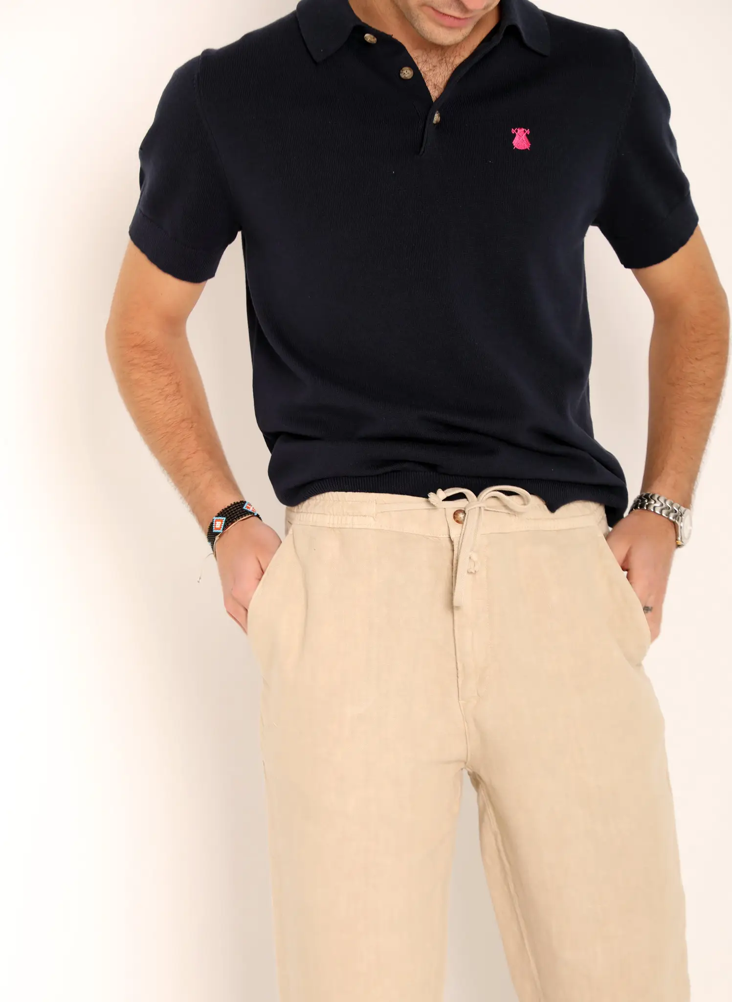Pantalón Camel Lino Cordón Hombre - Image 4