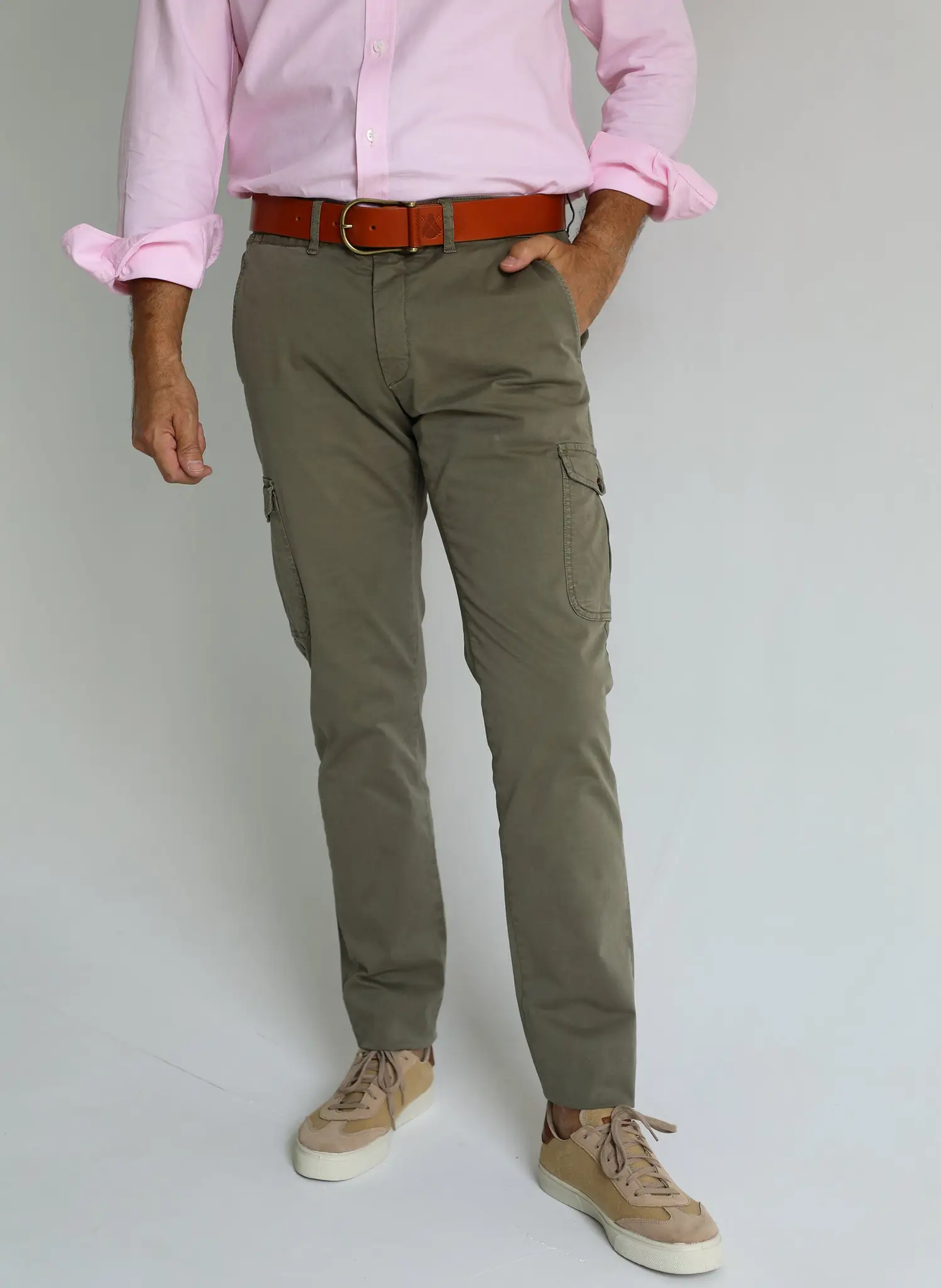 Pantalón Cargo Kaki Fino Hombre - Image 3