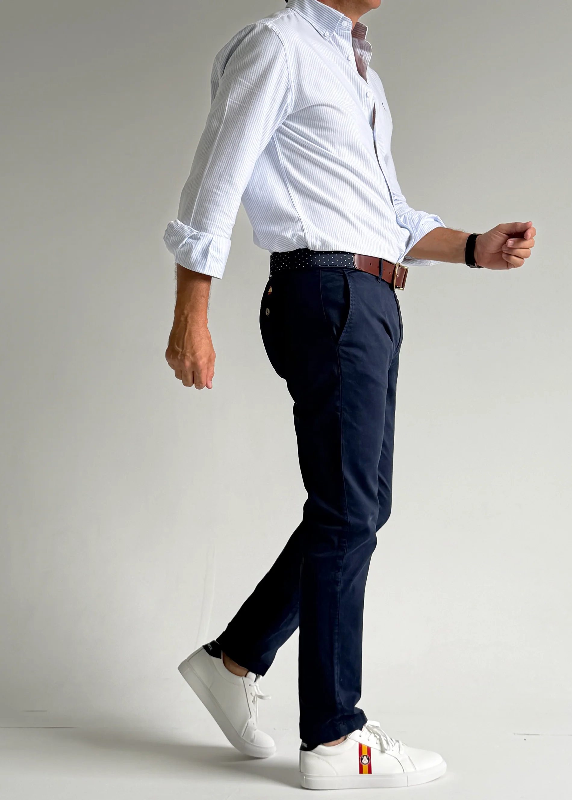 Pantalón Chino Azul Confort Hombre - Image 2