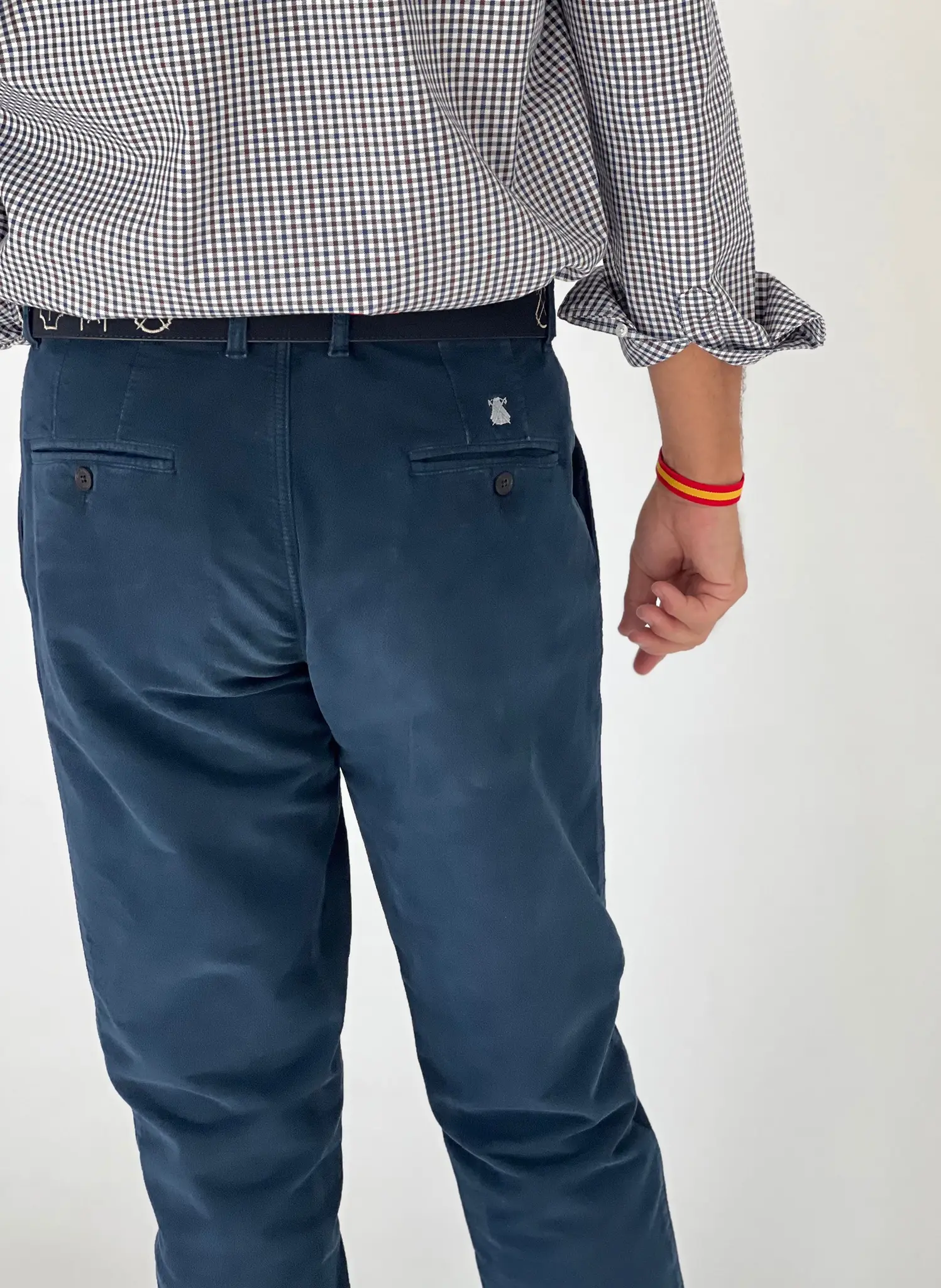 Pantalón Tipo Chino Micro Pana Azul Petróleo Hombre - Image 4