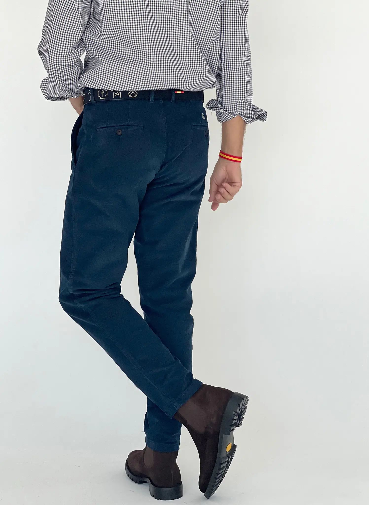 Pantalón Tipo Chino Micro Pana Azul Petróleo Hombre - Image 5