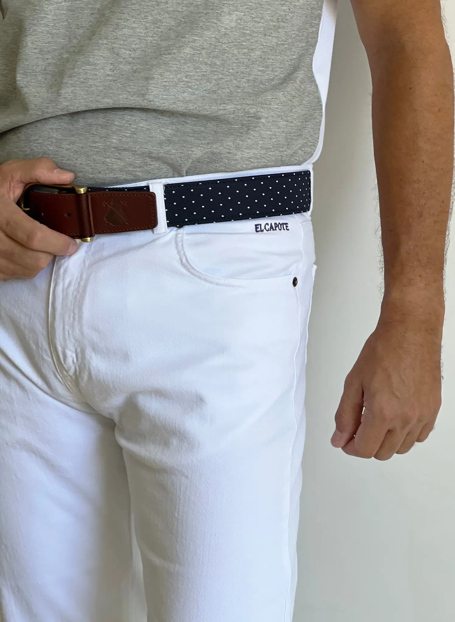 Pantalón Blanco Cinco bolsillos Hombre - Image 3