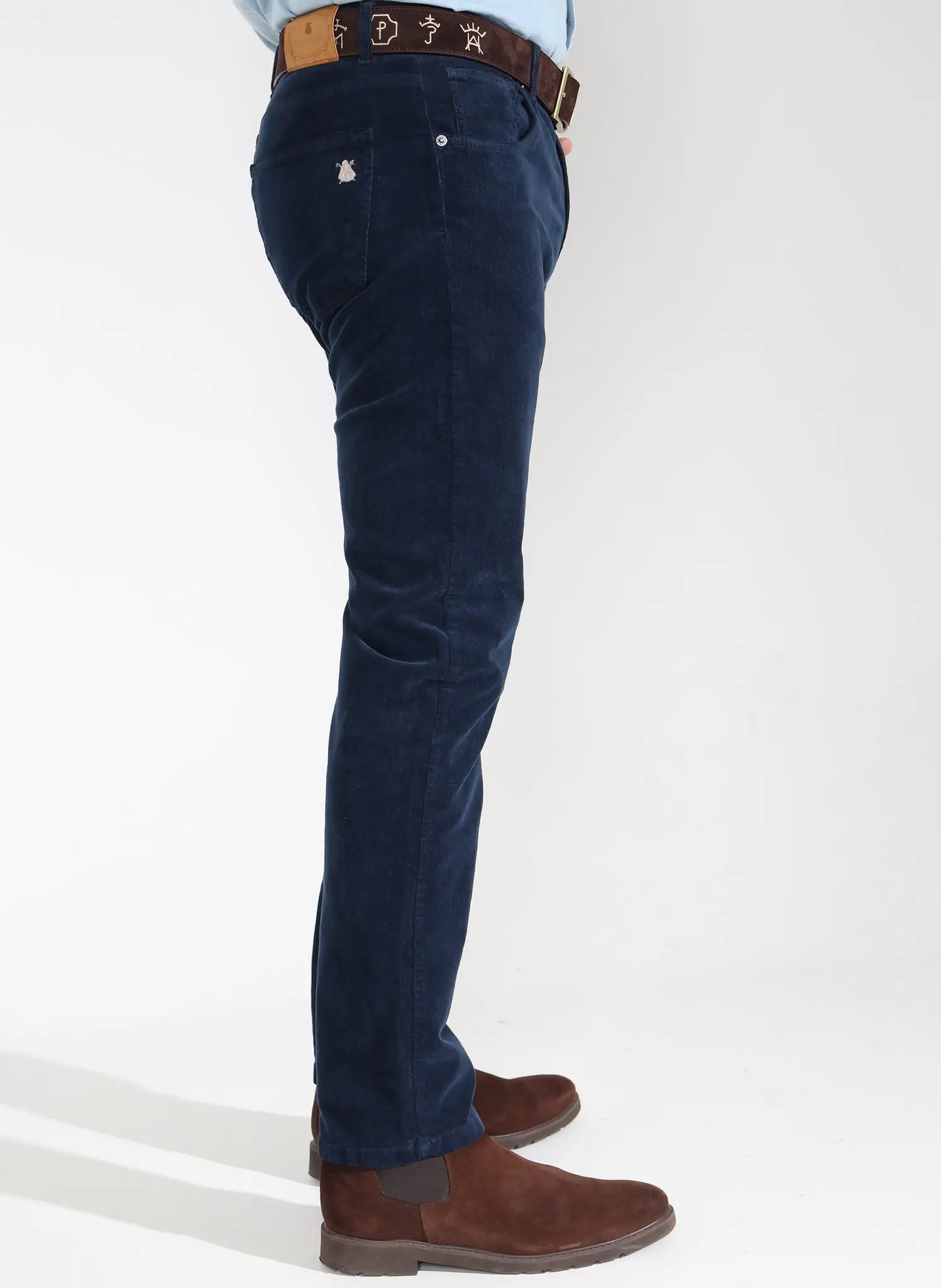 Pantalón Hombre Azul Marino Micro Pana - Image 3