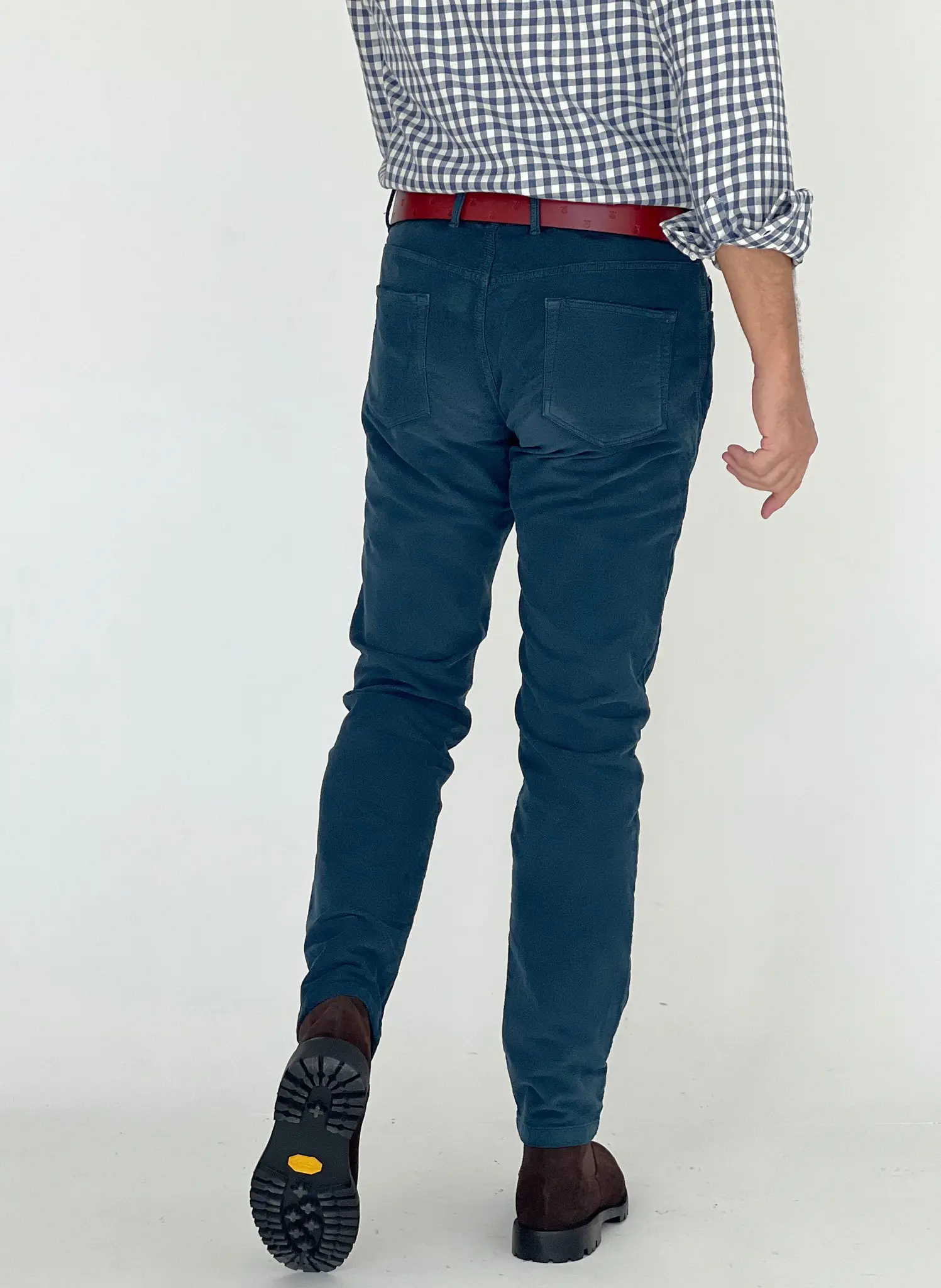 Pantalón MicroPana 5 bolsillos Azul Petróleo Hombre - Image 3