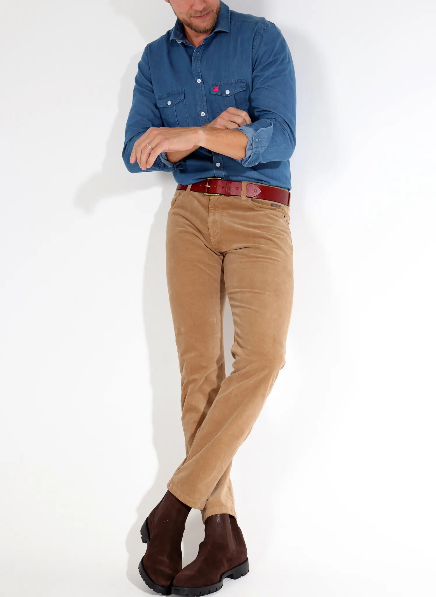 Pantalón Hombre Camel Micro Pana - Image 4