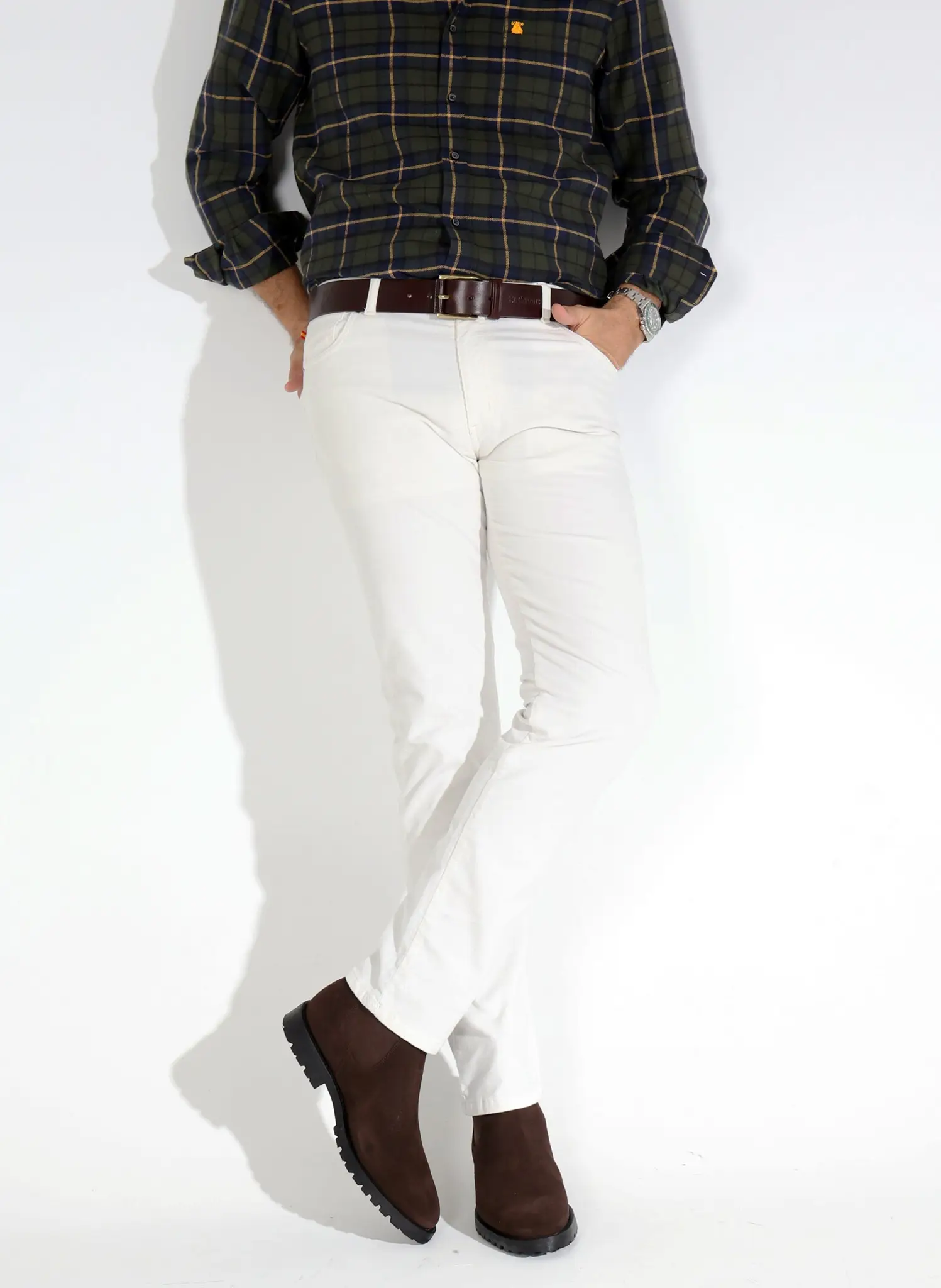 Pantalón Hombre Crudo Micro Pana