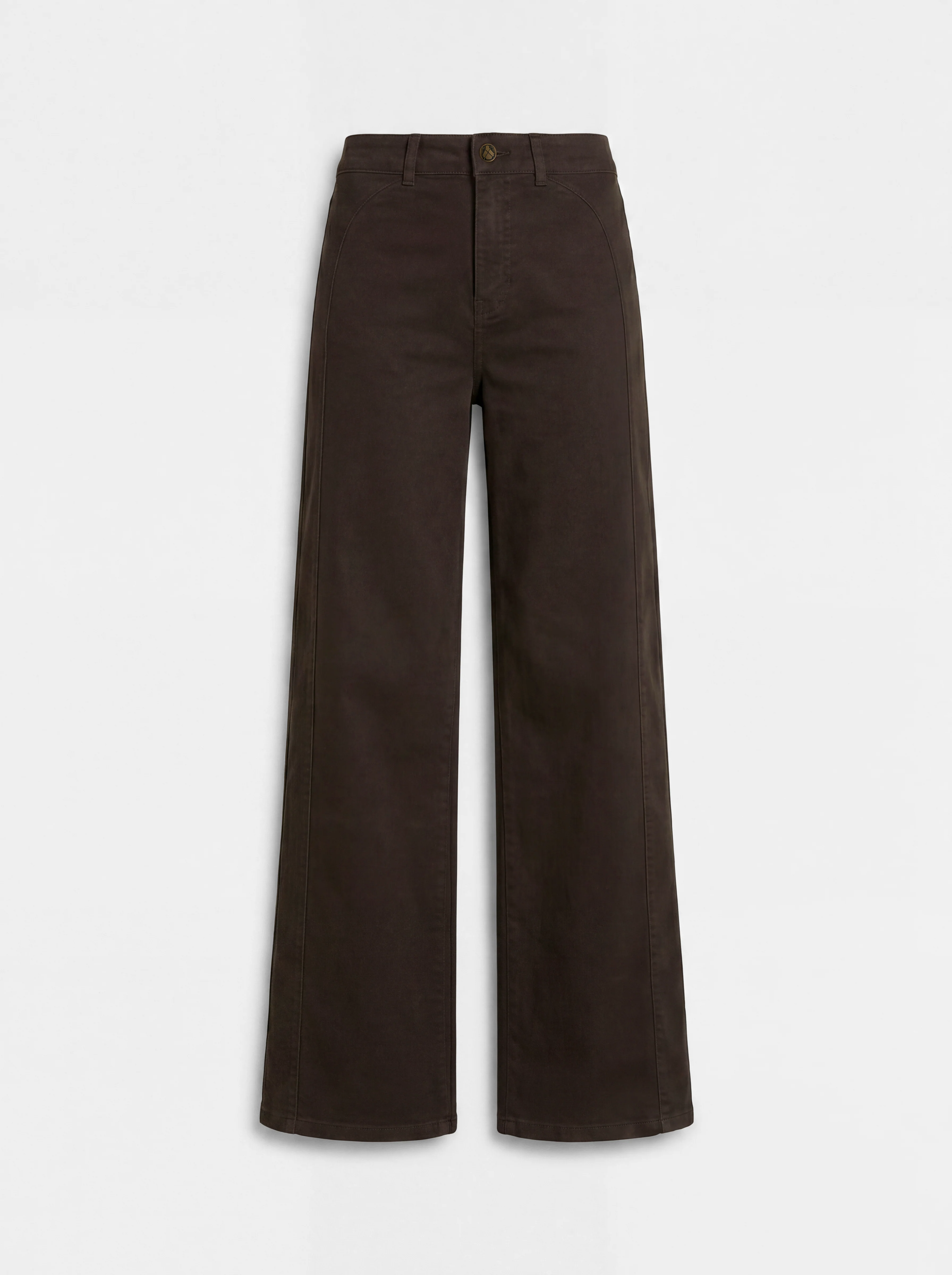 Pantalón Marrón Vaquero pierna Ancha Mujer - Image 3