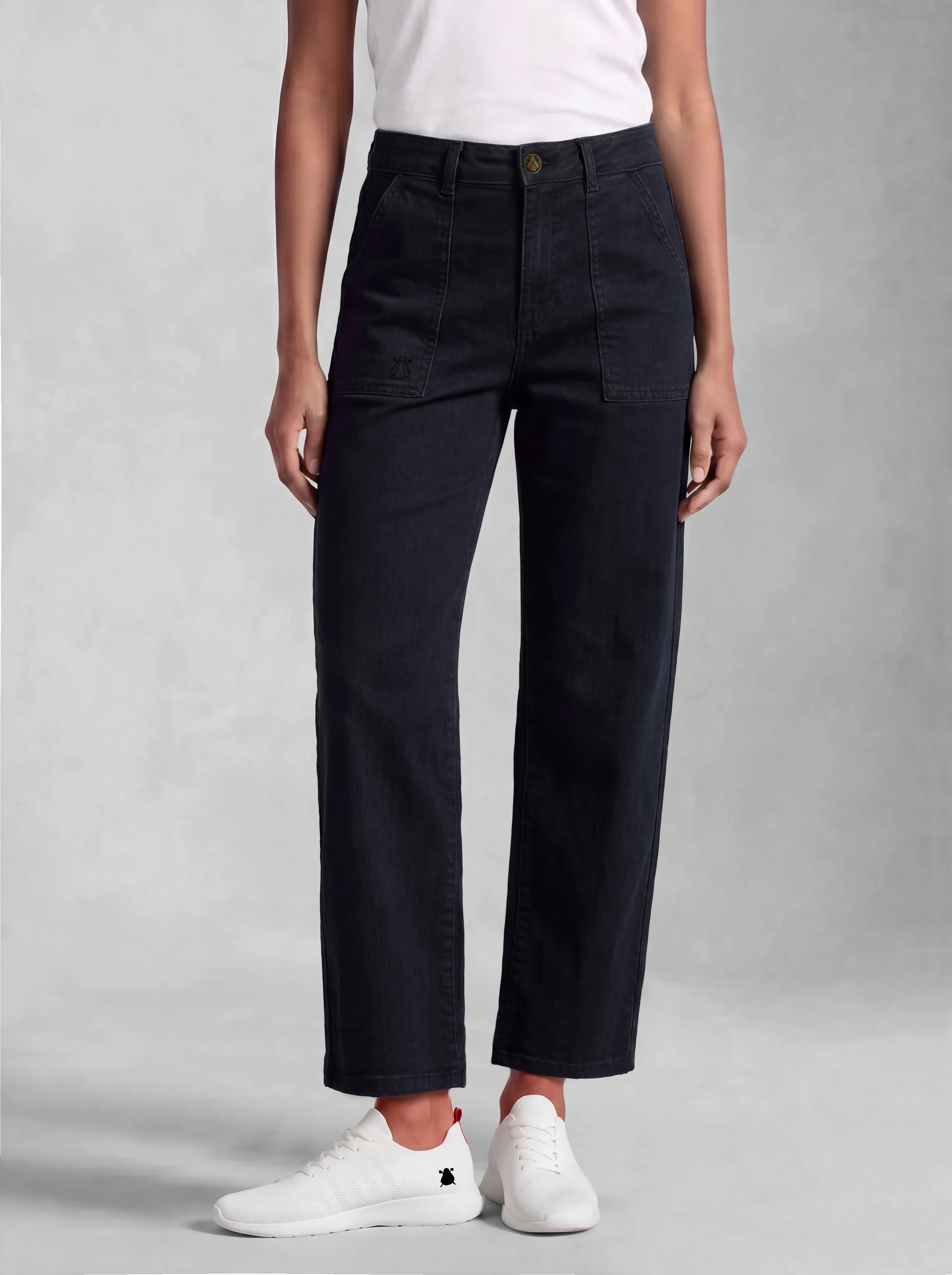 Pantalón Sarga Negro Mujer