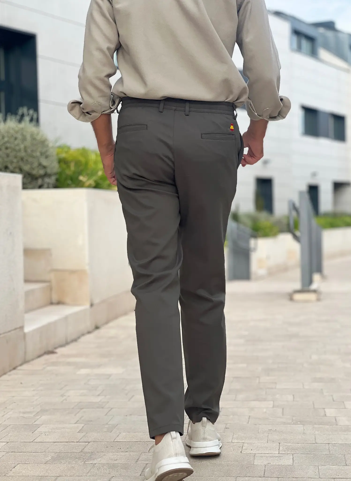 Pantalón Técnico Verde Kaki  Cordón Hombre España - Image 3