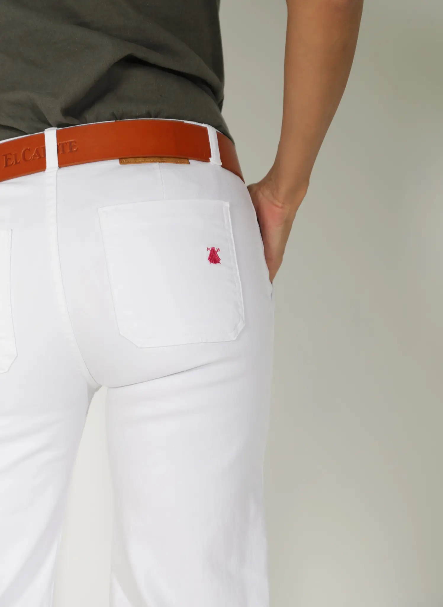 Pantalón Vaquero Bolsillos Delanteros Blanco Mujer - Image 2