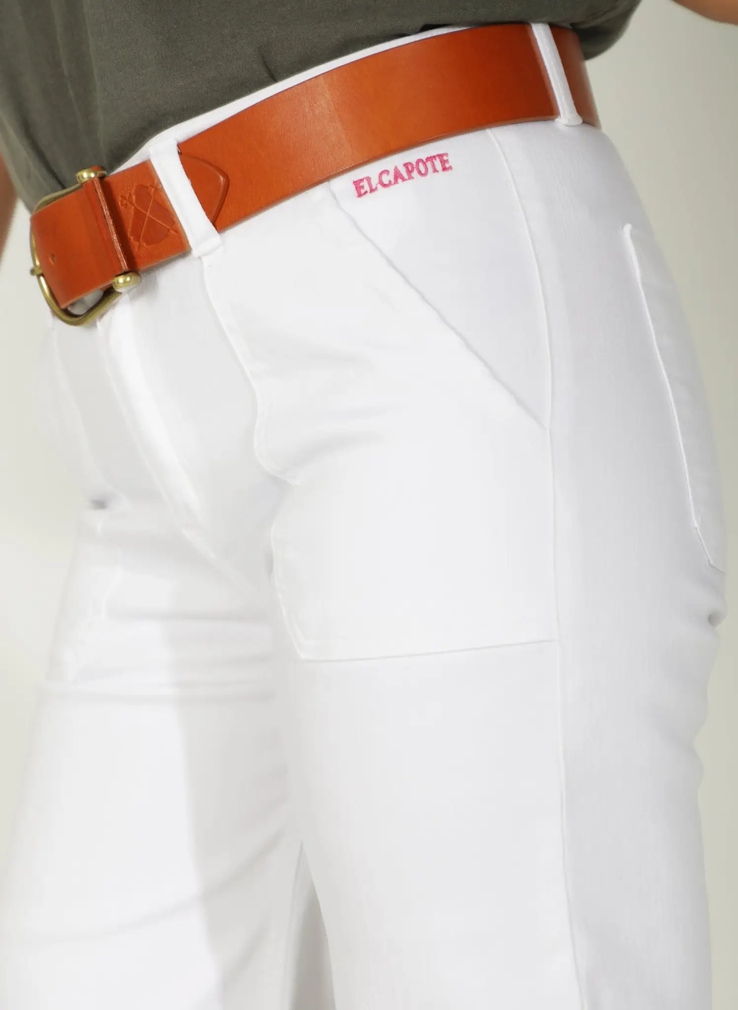 Pantalón Vaquero Bolsillos Delanteros Blanco Mujer - Image 4