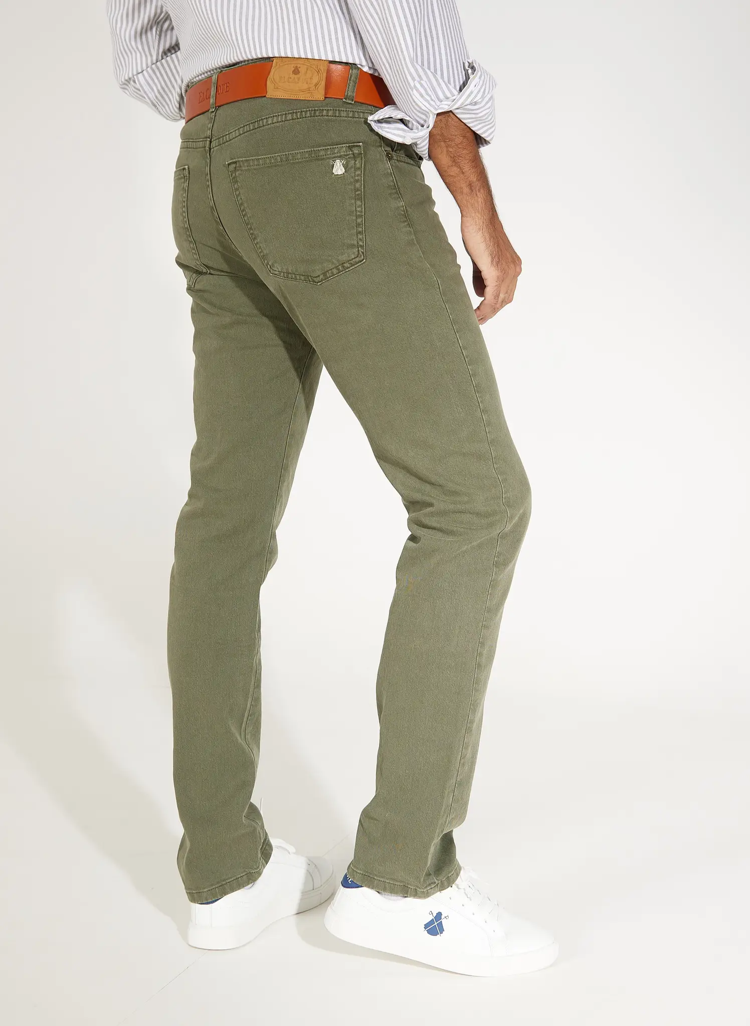 Pantalón Verde Kaki 5 Bolsillos Hombre - Image 3