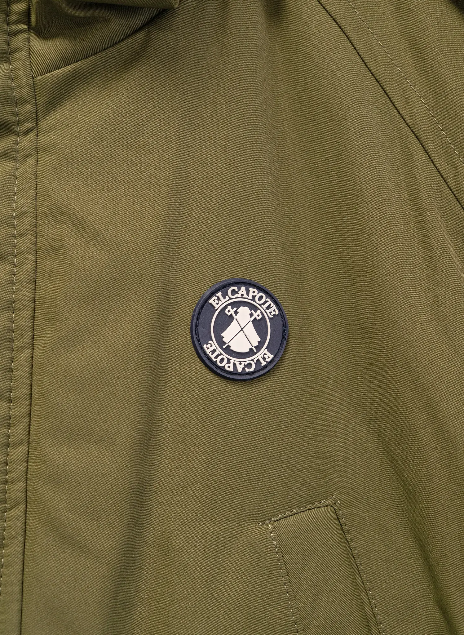 Parka España Verde Capucha Desmontable Hombre - Image 3