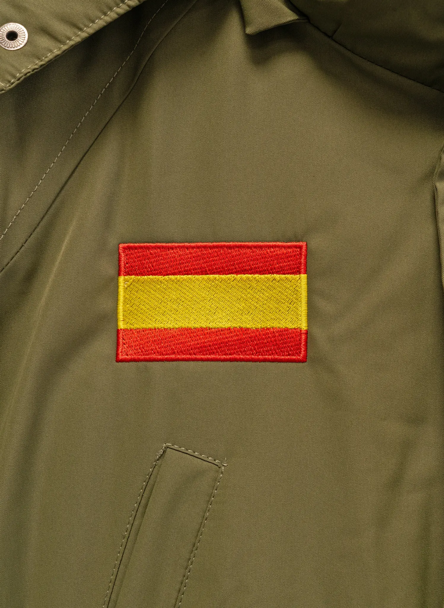 Parka España Verde Capucha Desmontable Hombre - Image 4