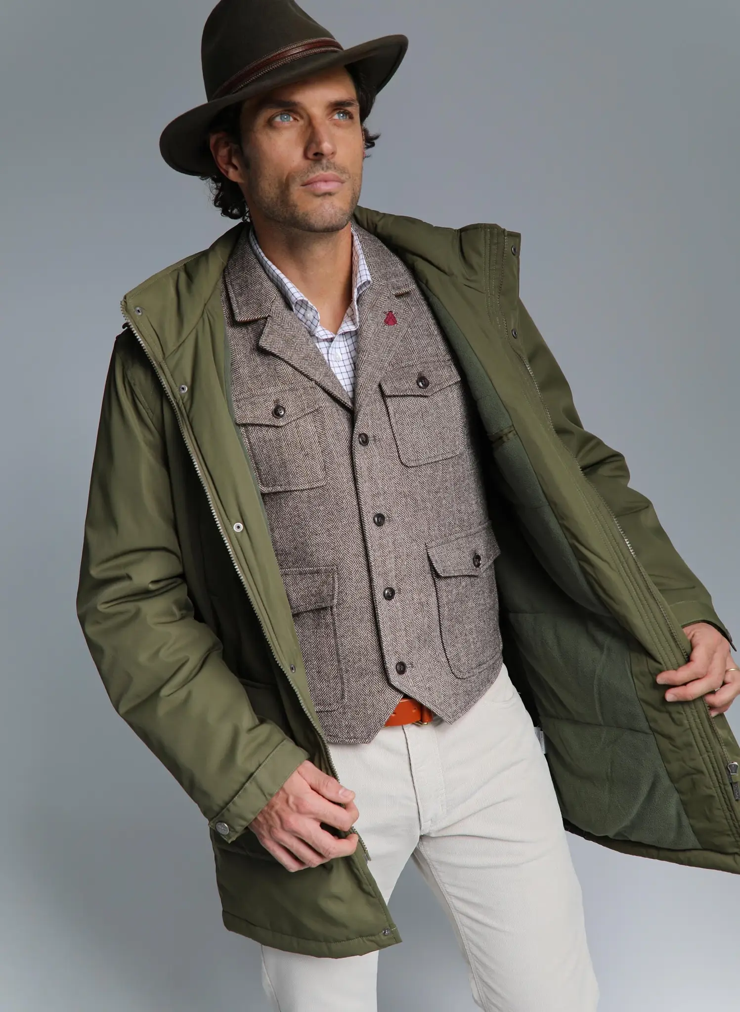 Parka España Verde Capucha Desmontable Hombre - Image 6