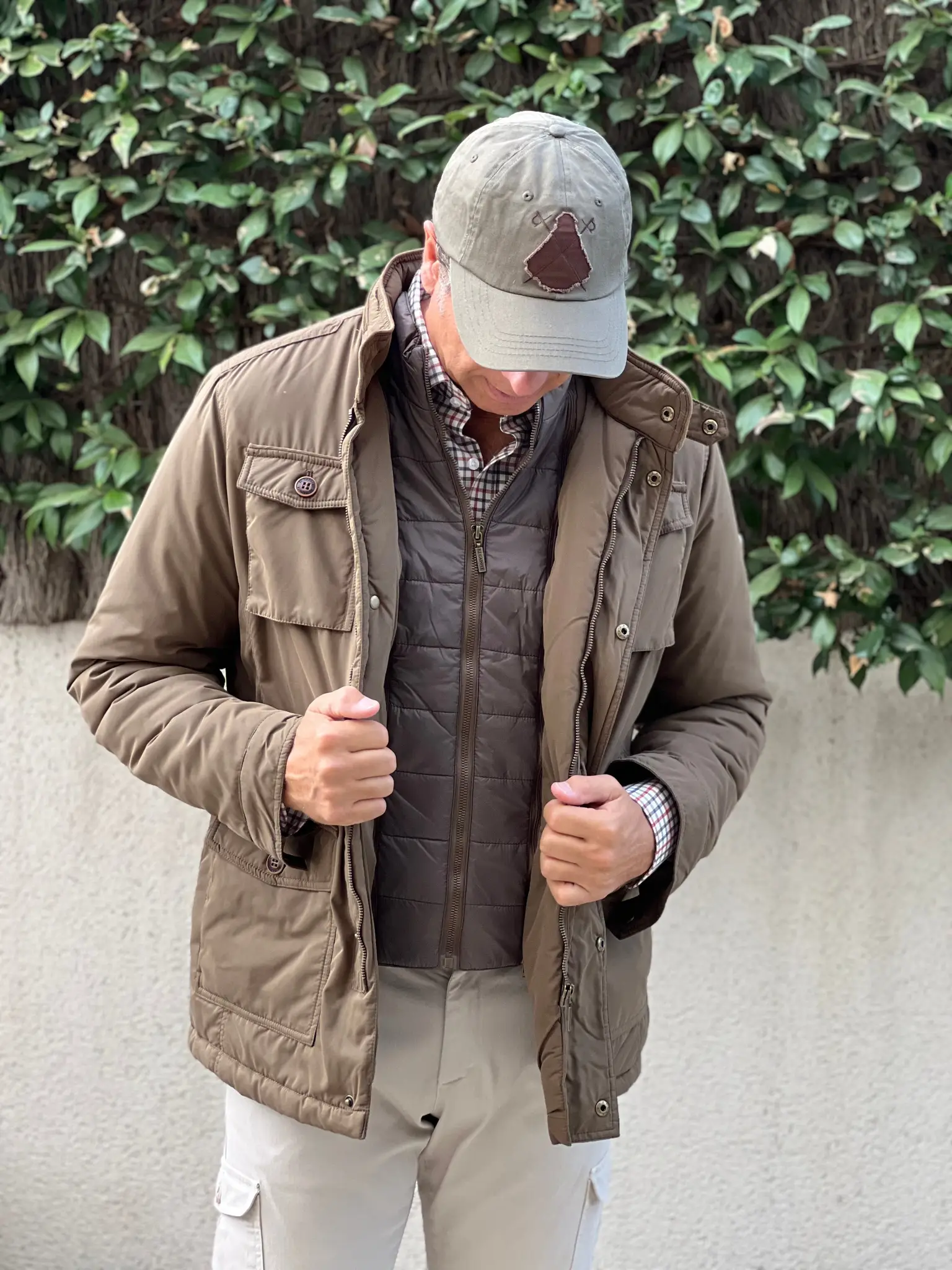 Parka Camel Con Chaleco Hombre - Image 7