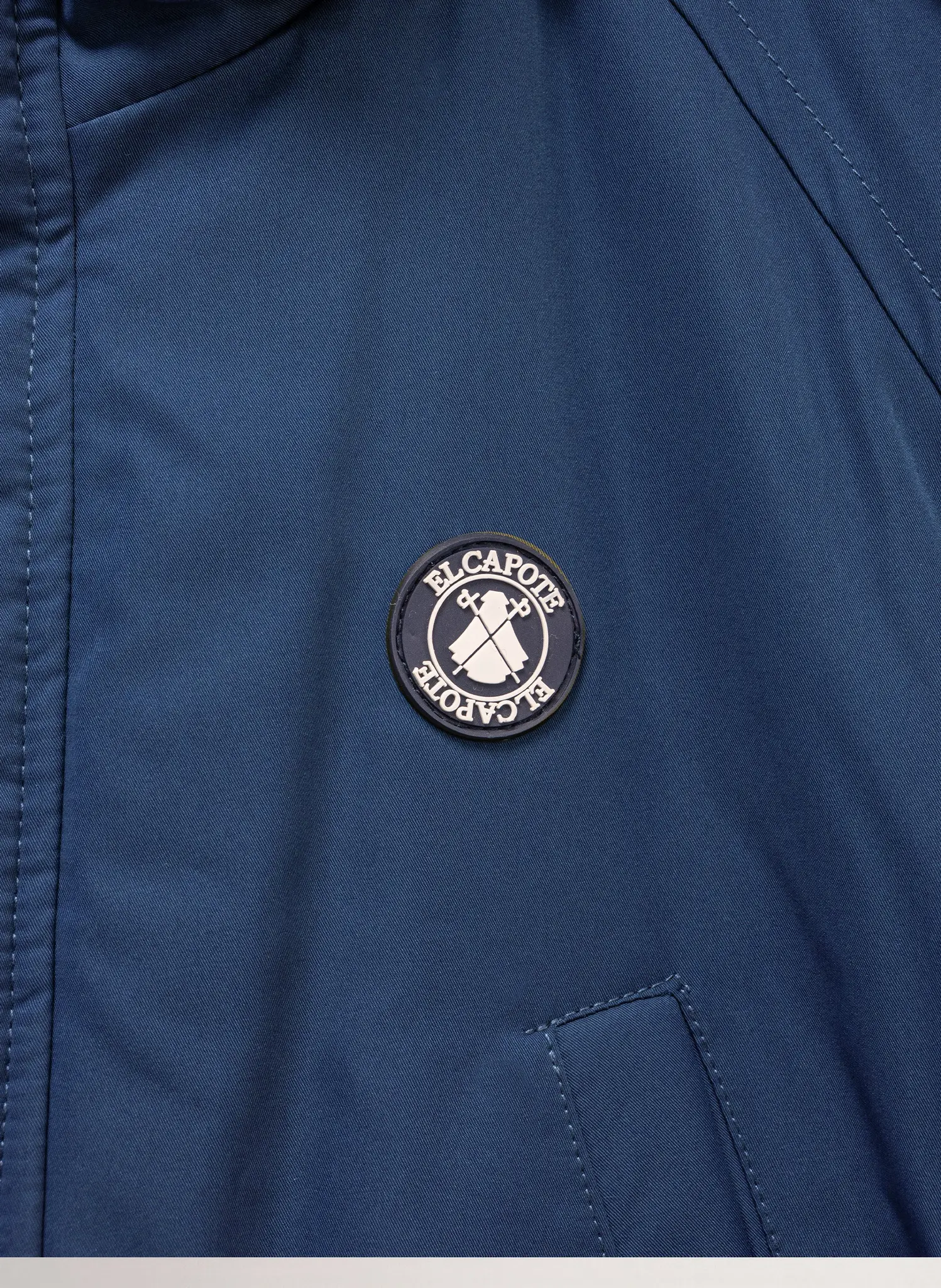 Parka España Azul Marino Capucha Desmontable Hombre - Image 3
